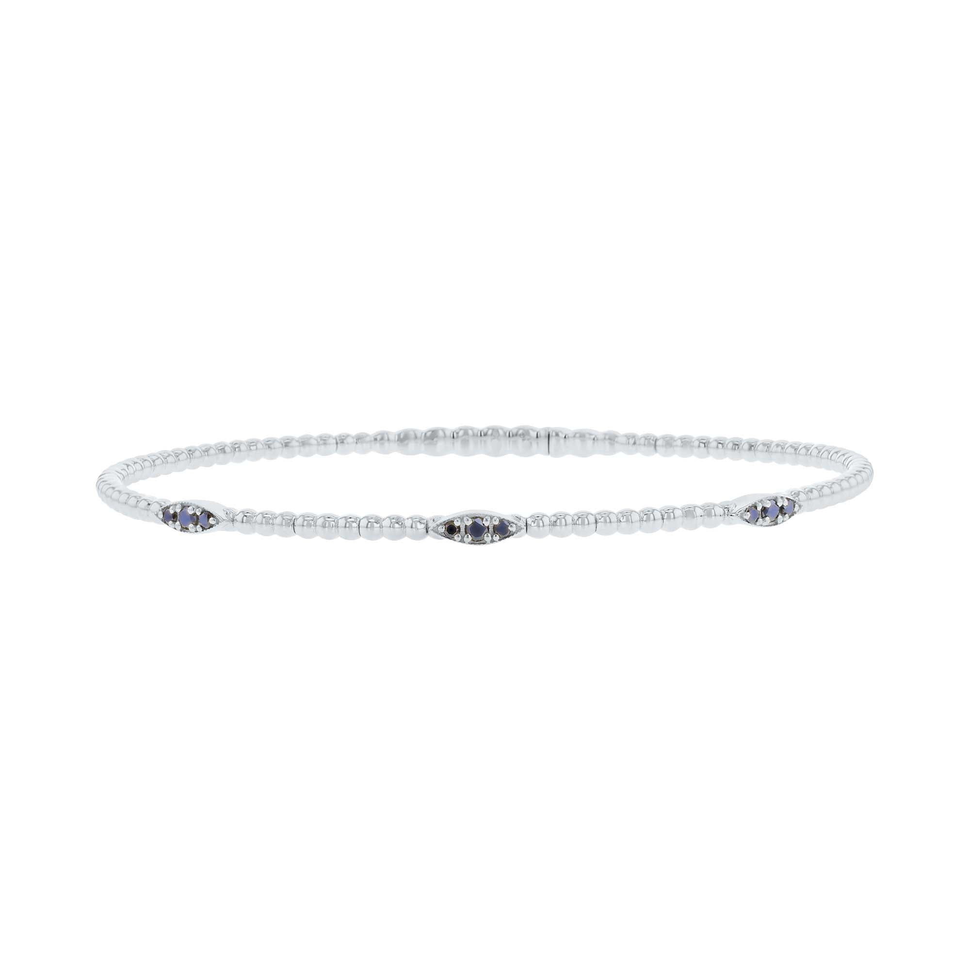 Elemental Eyelet Black Diamond Bangle Bracelet