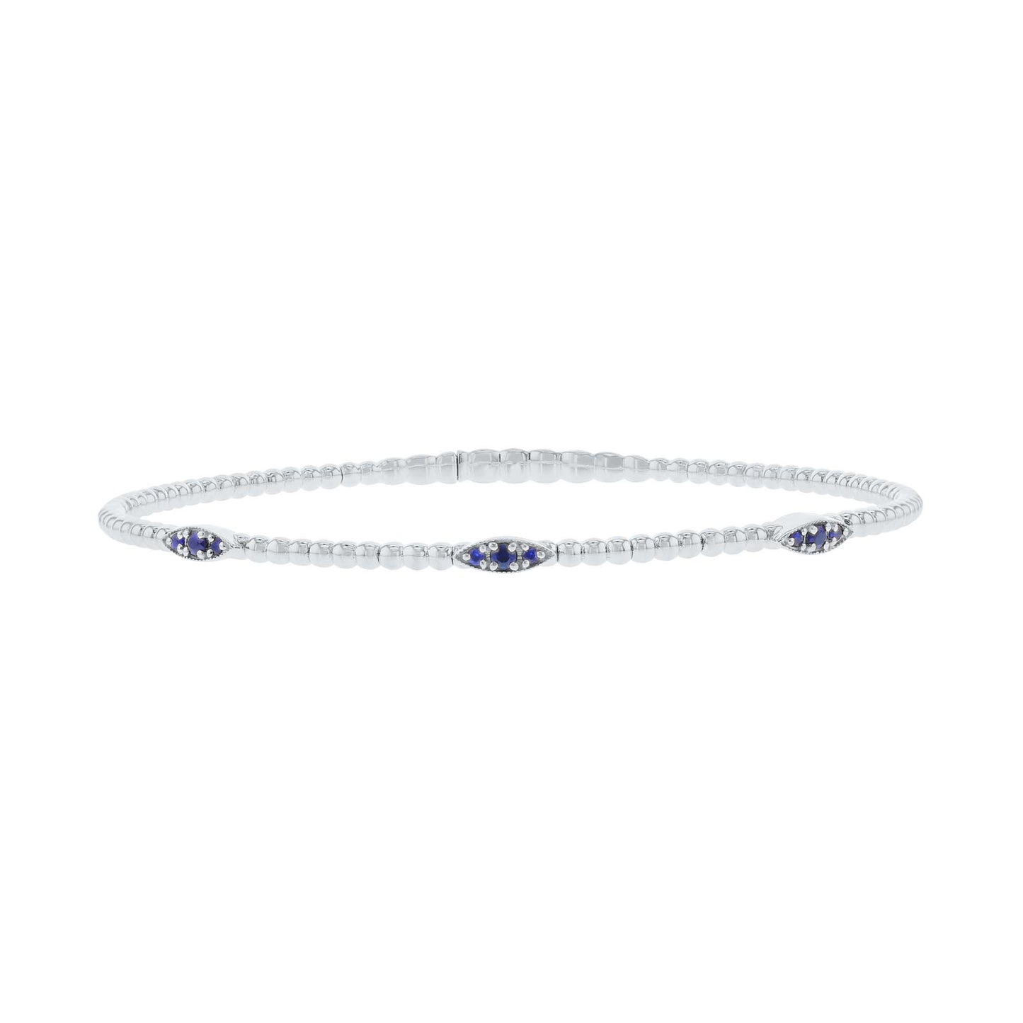 Elemental Eyelet Sapphire Bangle Bracelet