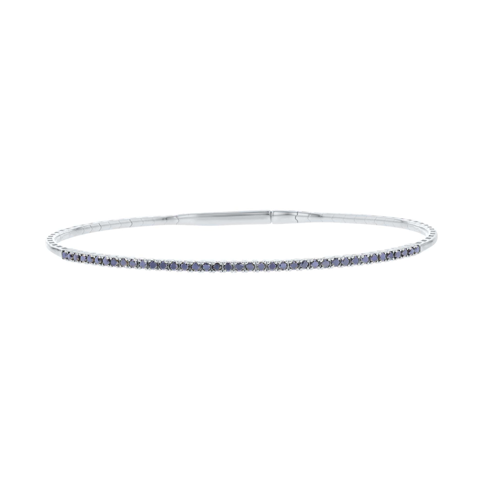 Pleasingly Pave Black Diamond Bangle Bracelet
