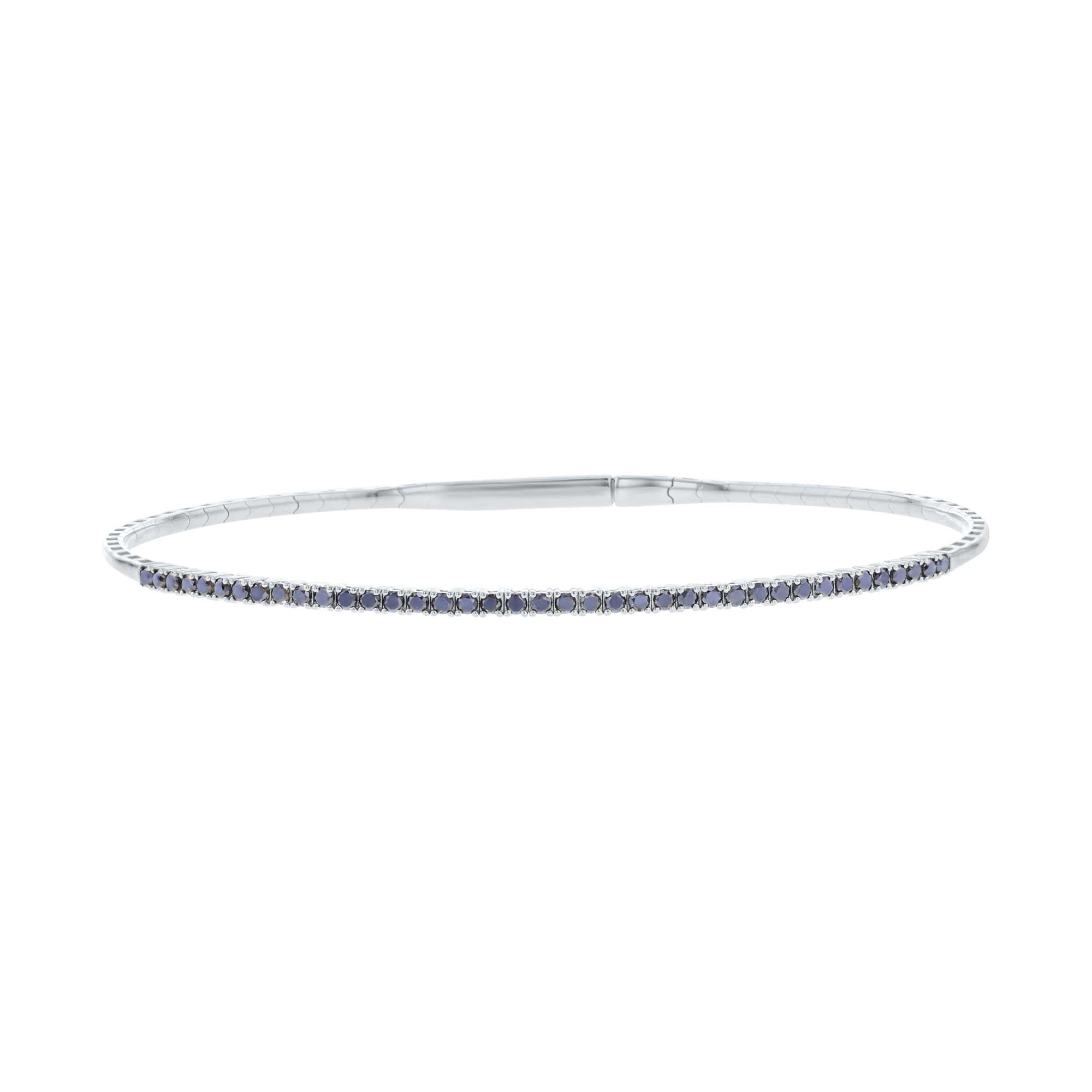 Pleasingly Pave Black Diamond Bangle Bracelet