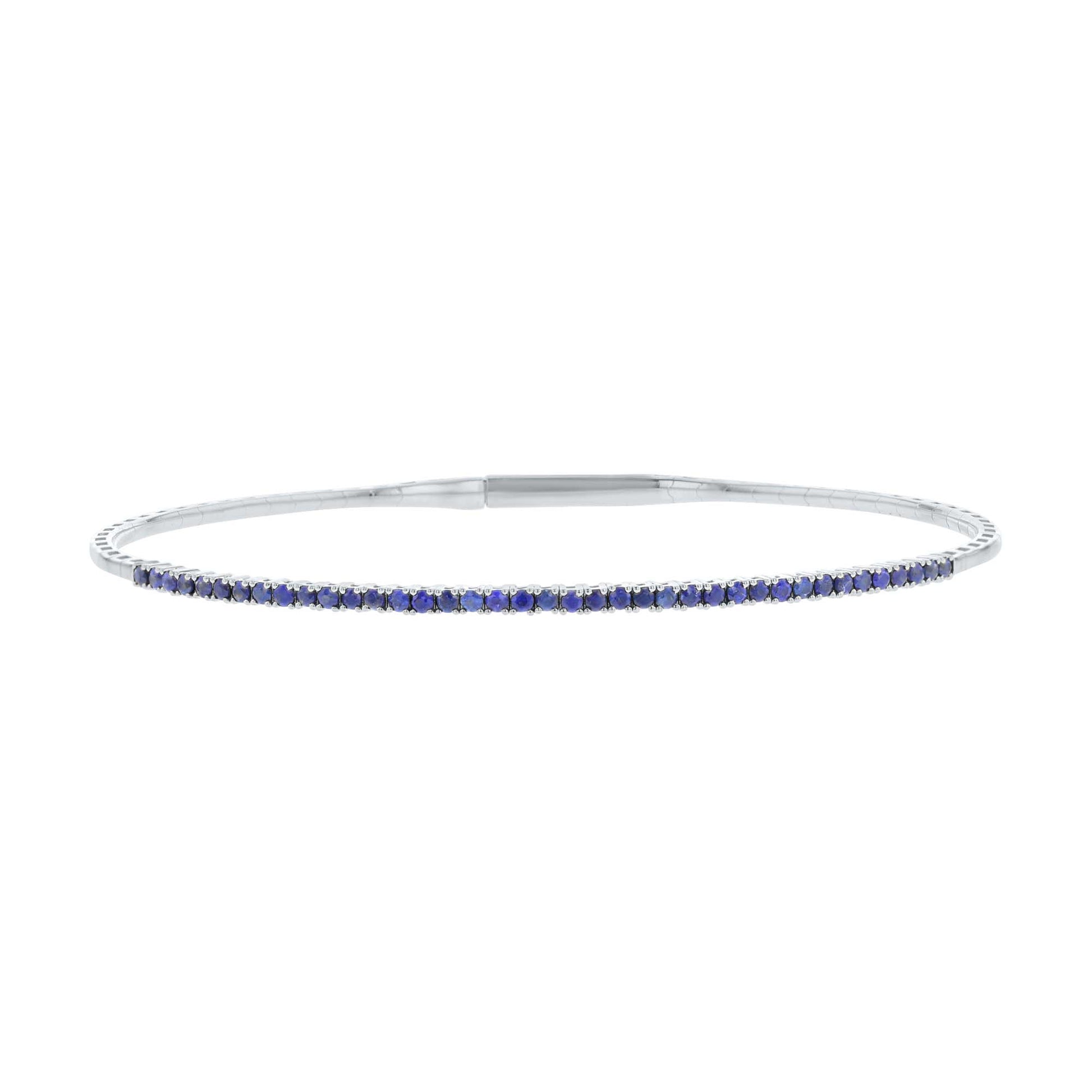 Pleasingly Pave Sapphire Bangle Bracelet