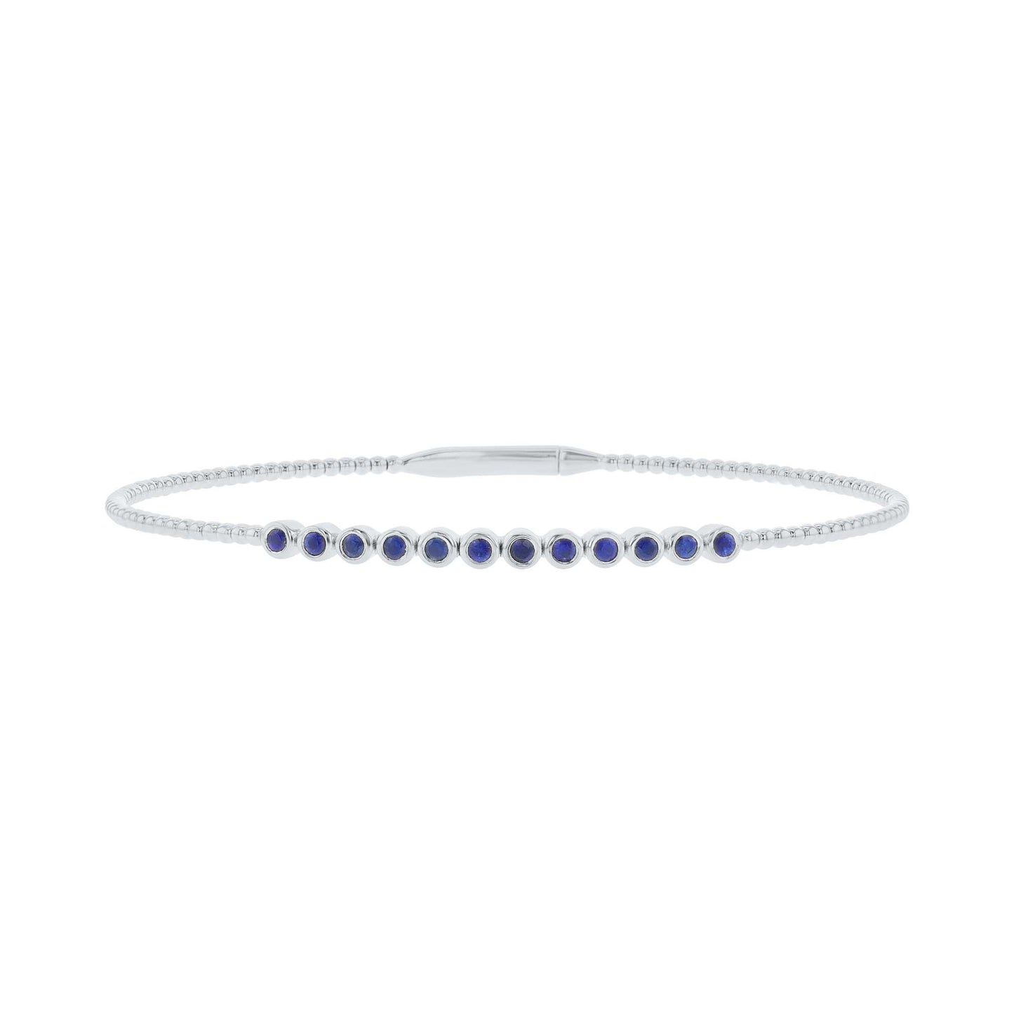 Beloved Bezel Sapphire Bangle Bracelet