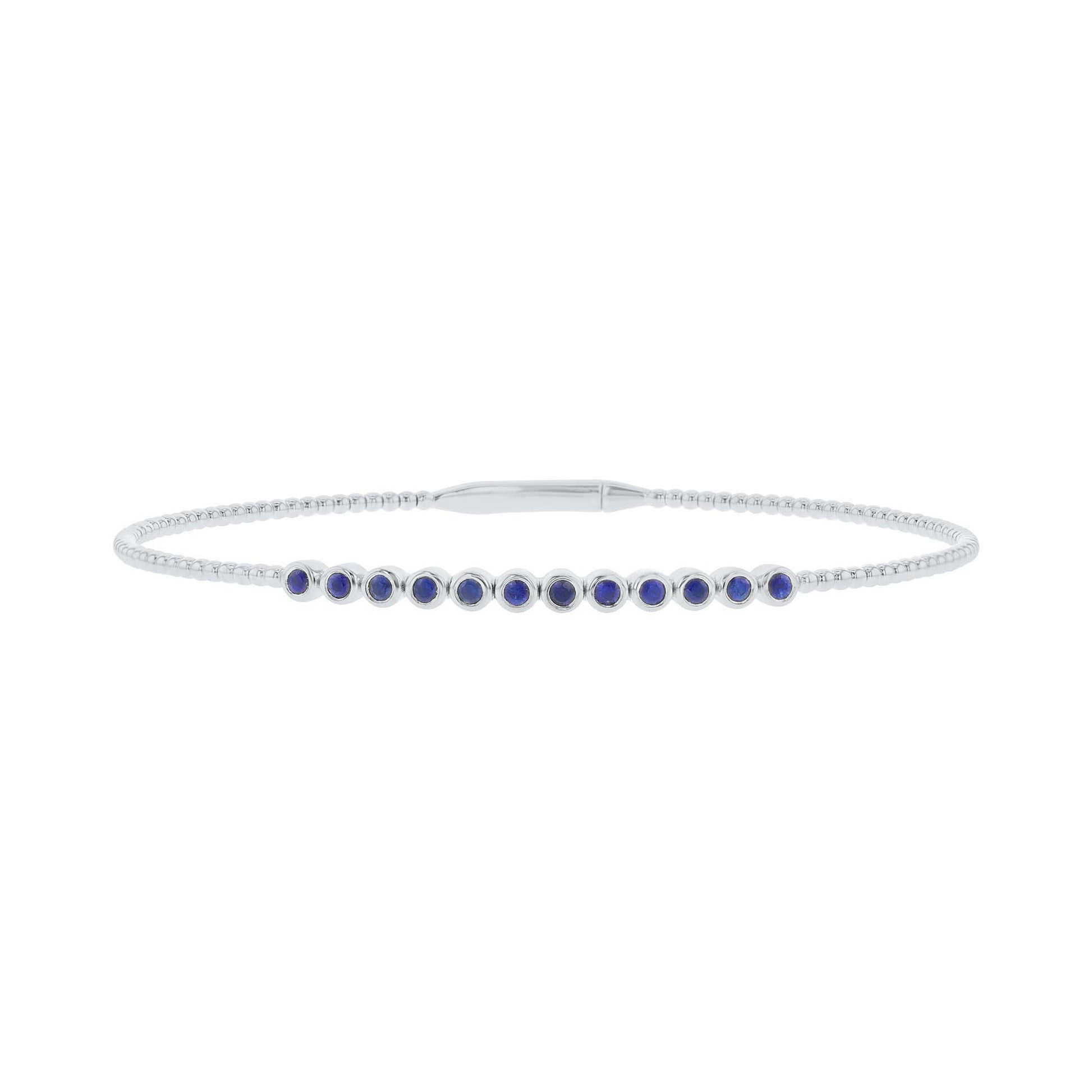 Beloved Bezel Sapphire Bangle Bracelet