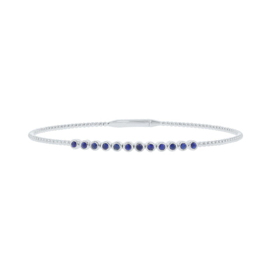 Beloved Bezel Sapphire Bangle Bracelet