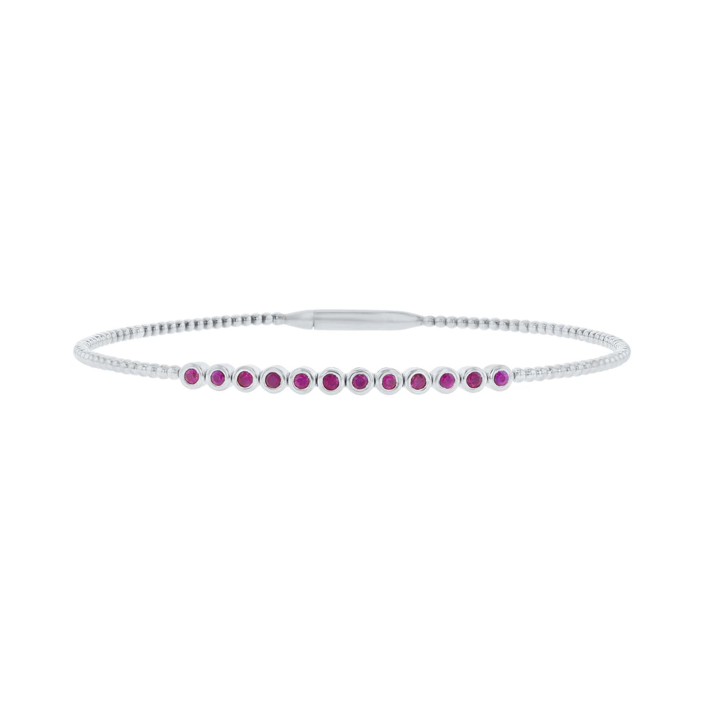 Beloved Bezel Ruby Bangle Bracelet