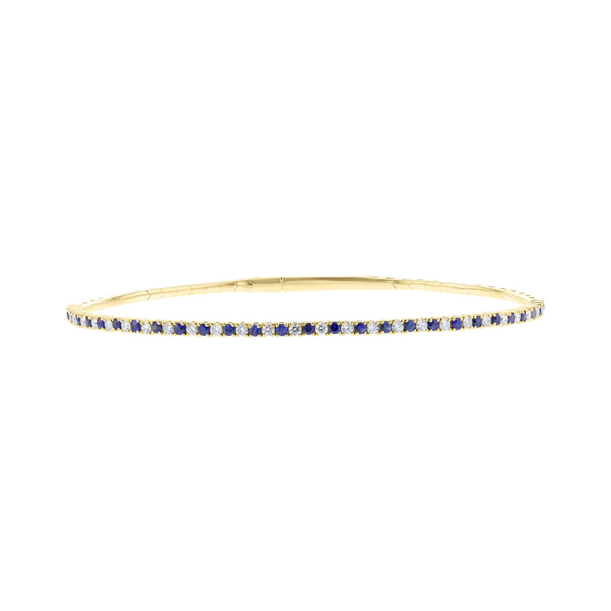 Pretty in Pave Sapphire & Diamond Bangle Bracelet