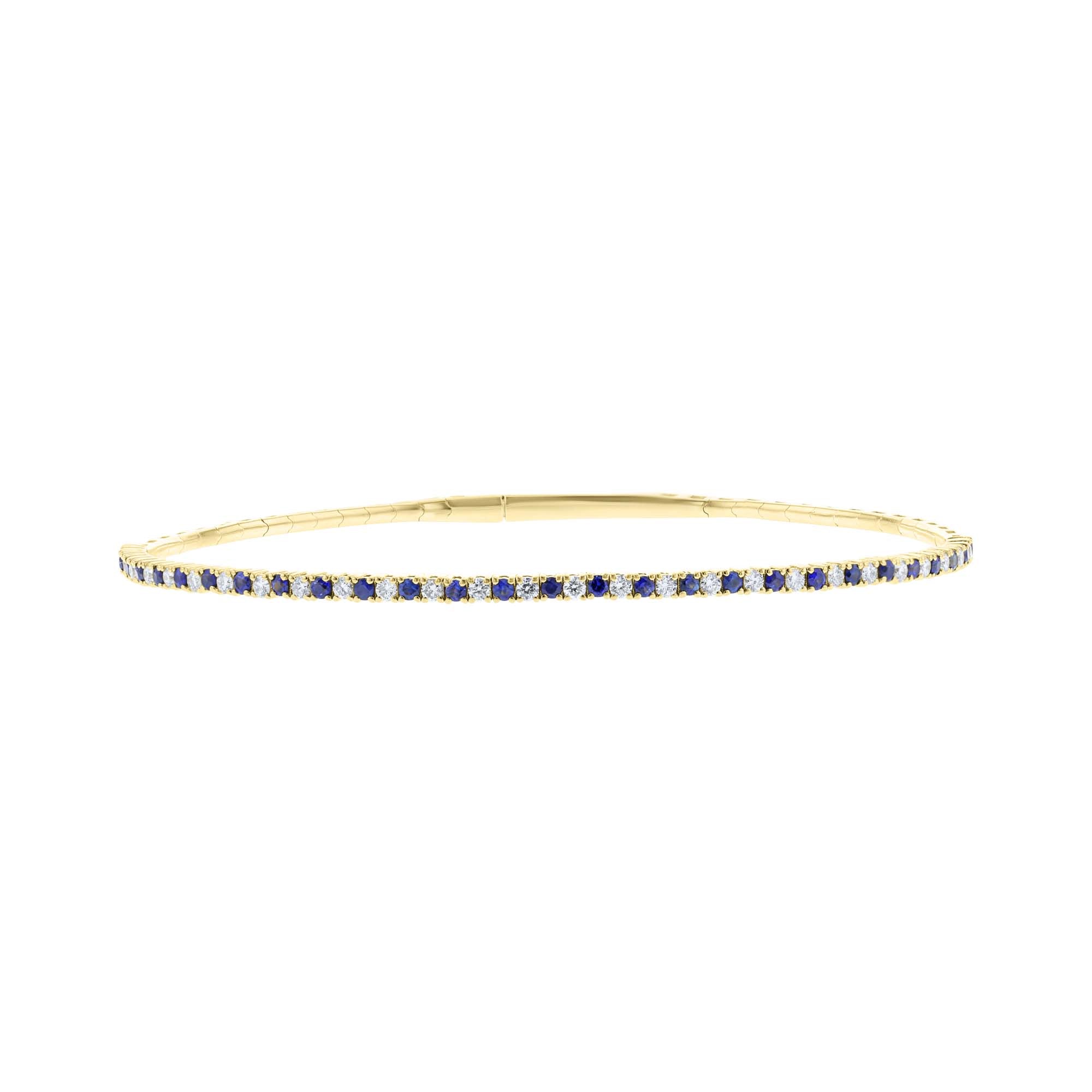 Pretty in Pave Sapphire & Diamond Bangle Bracelet