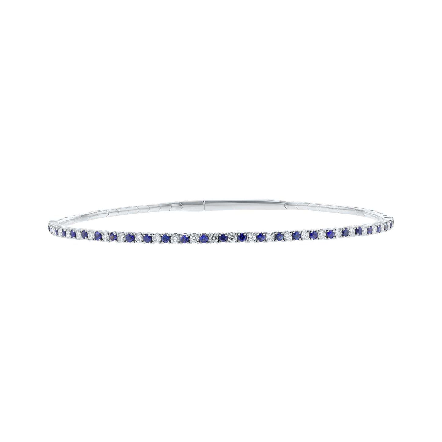 Pretty in Pave Sapphire & Diamond Bangle Bracelet