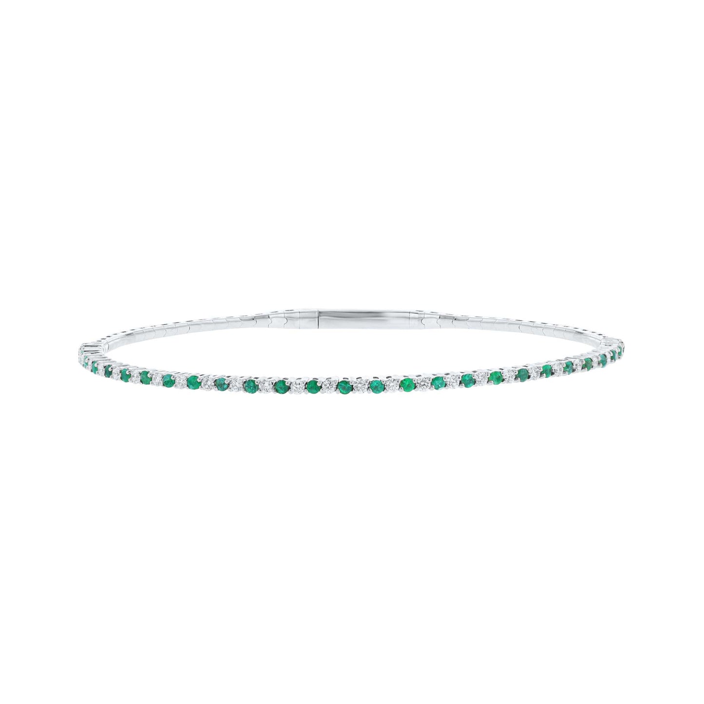 Pretty in Pave Emerald & Diamond Bangle Bracelet