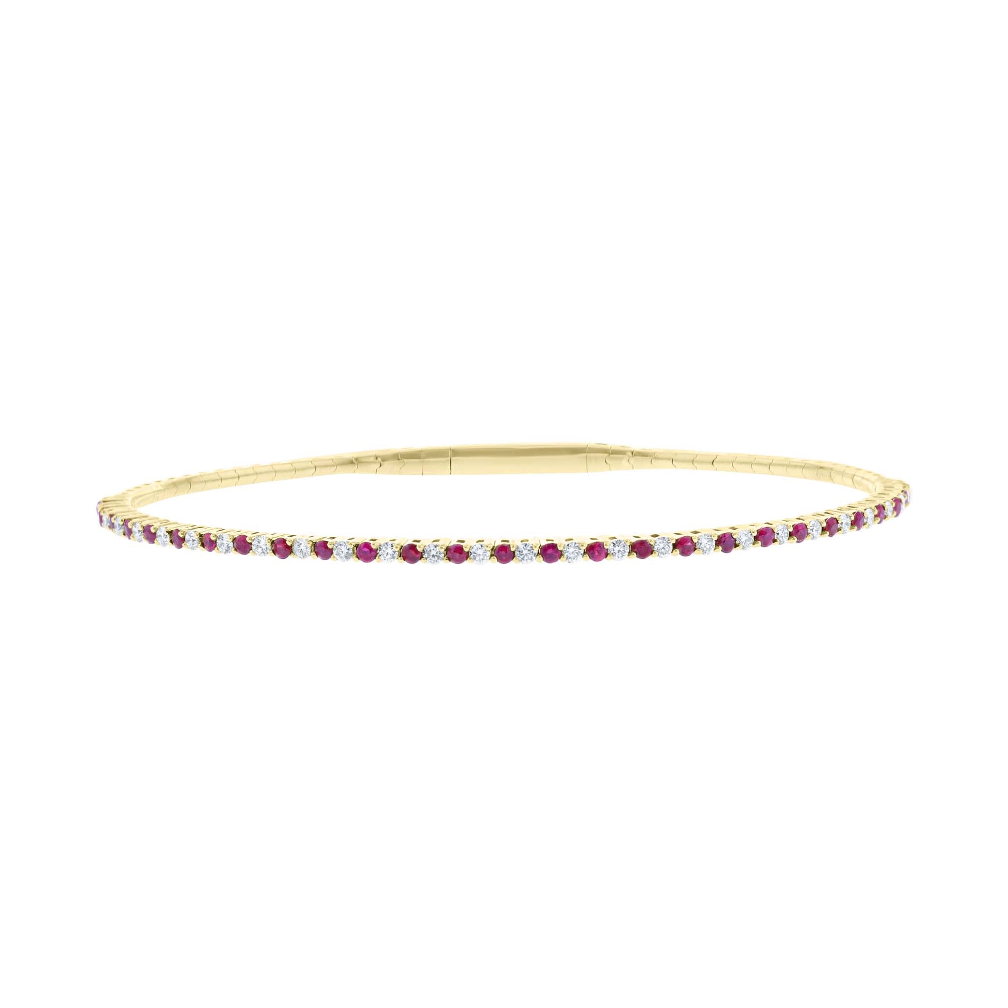 Pretty in Pave Ruby & Diamond Bangle Bracelet