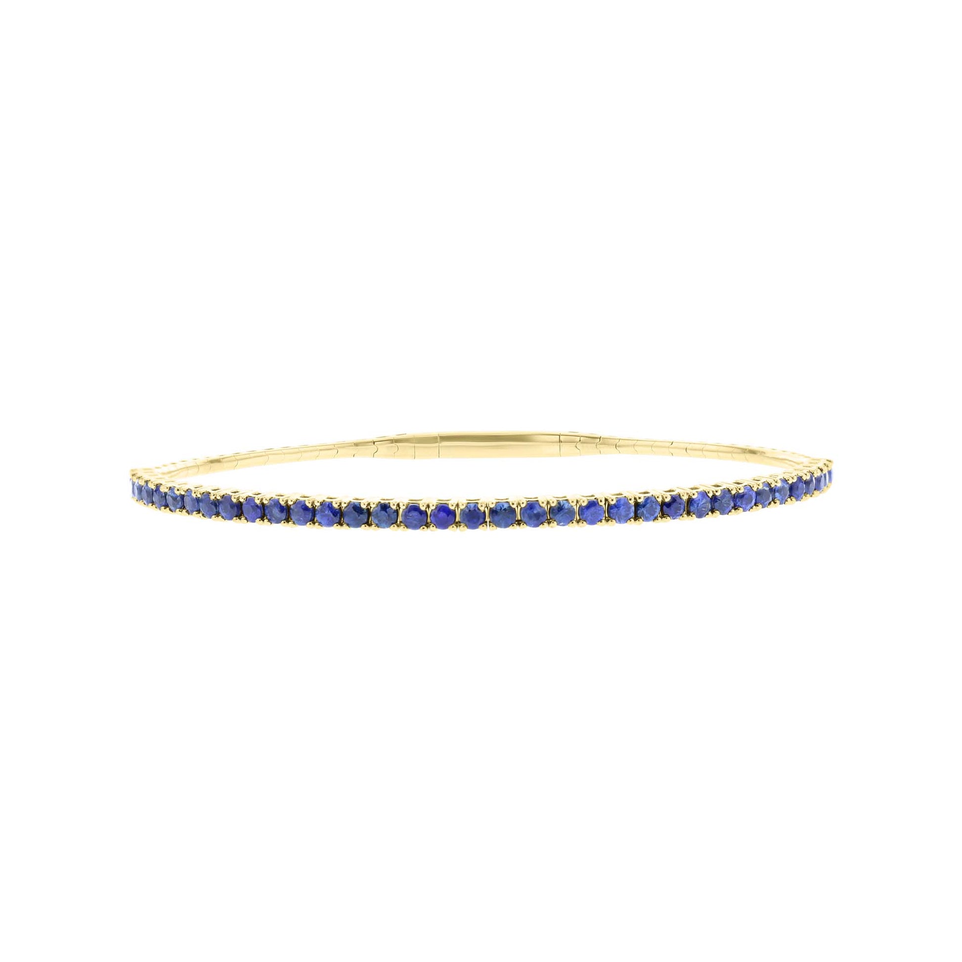 Panoramic Pave Sapphire Bangle Bracelet