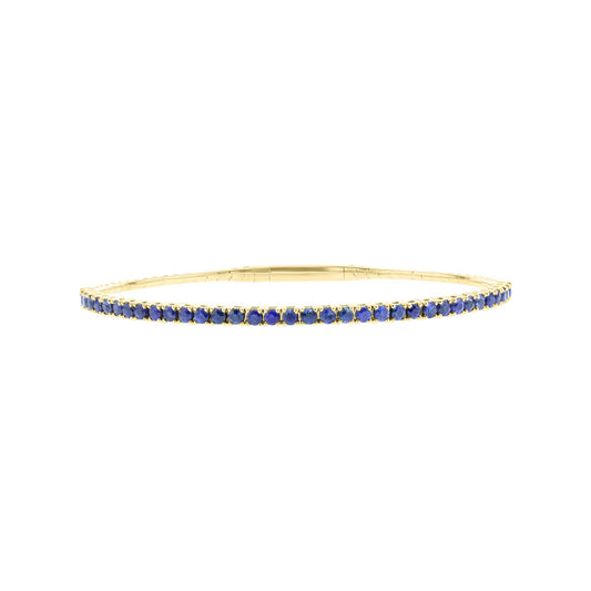 Panoramic Pave Sapphire Bangle Bracelet