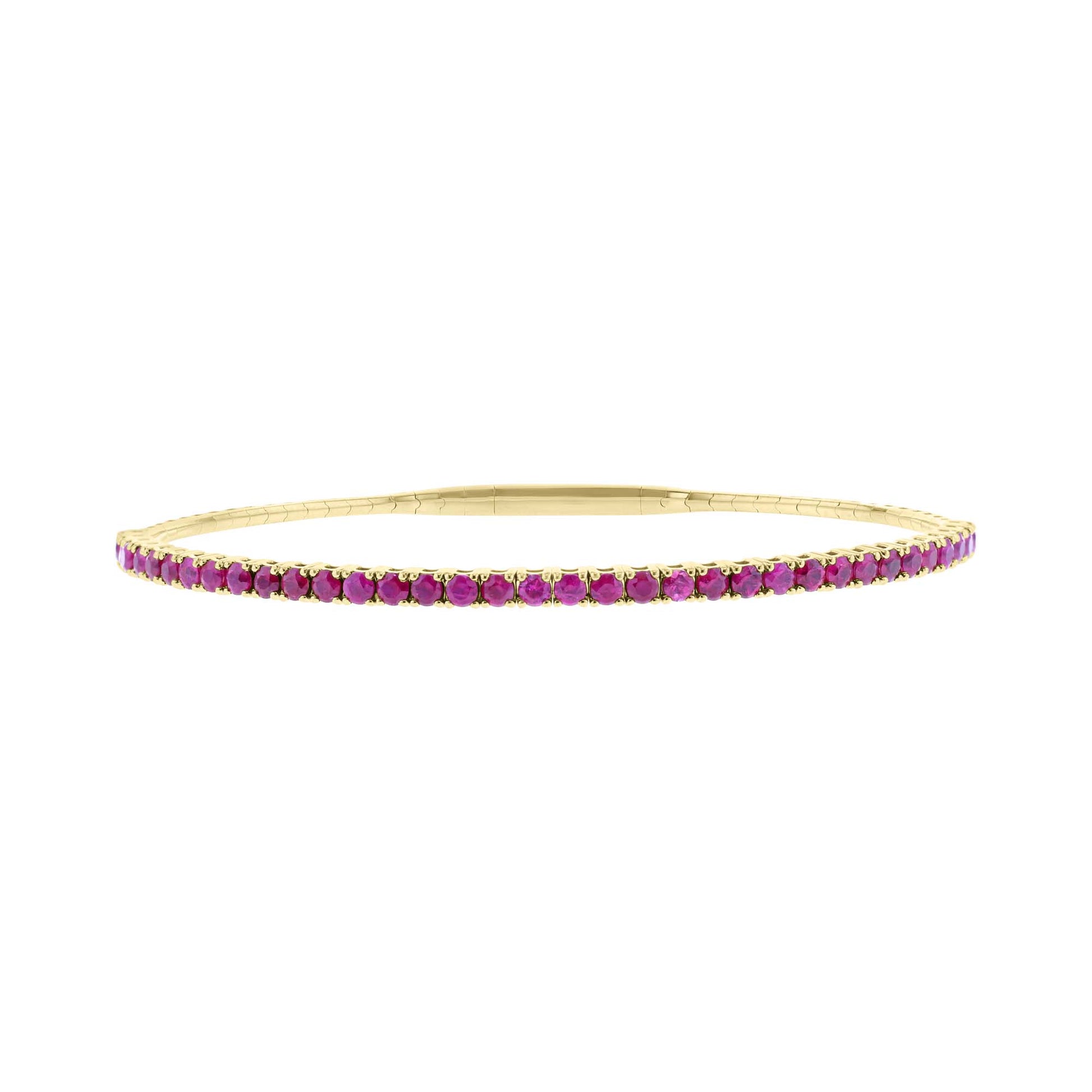Panoramic Pave Ruby Bangle Bracelet