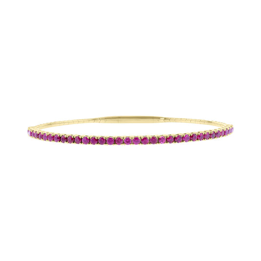 Panoramic Pave Ruby Bangle Bracelet