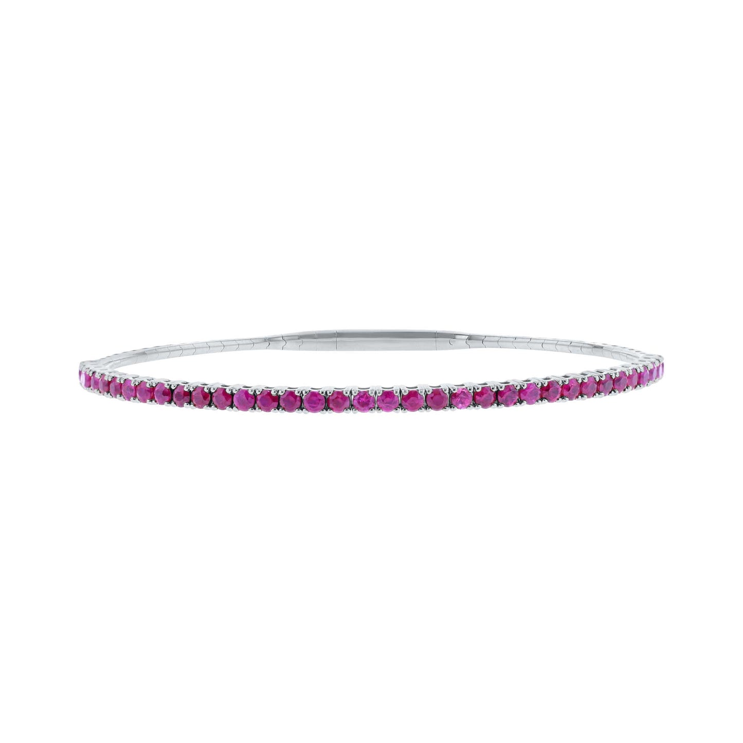 Panoramic Pave Ruby Bangle Bracelet
