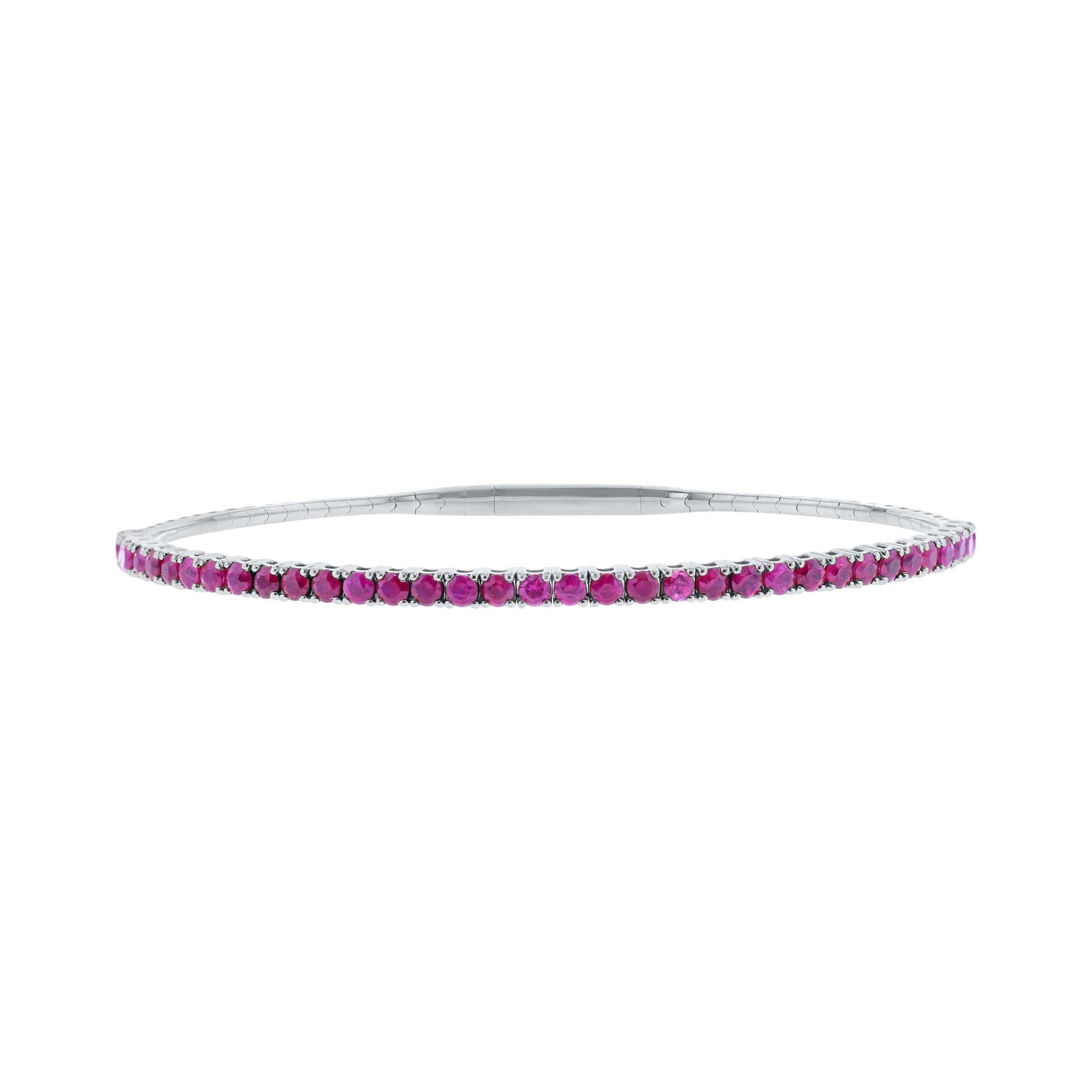 Panoramic Pave Ruby Bangle Bracelet