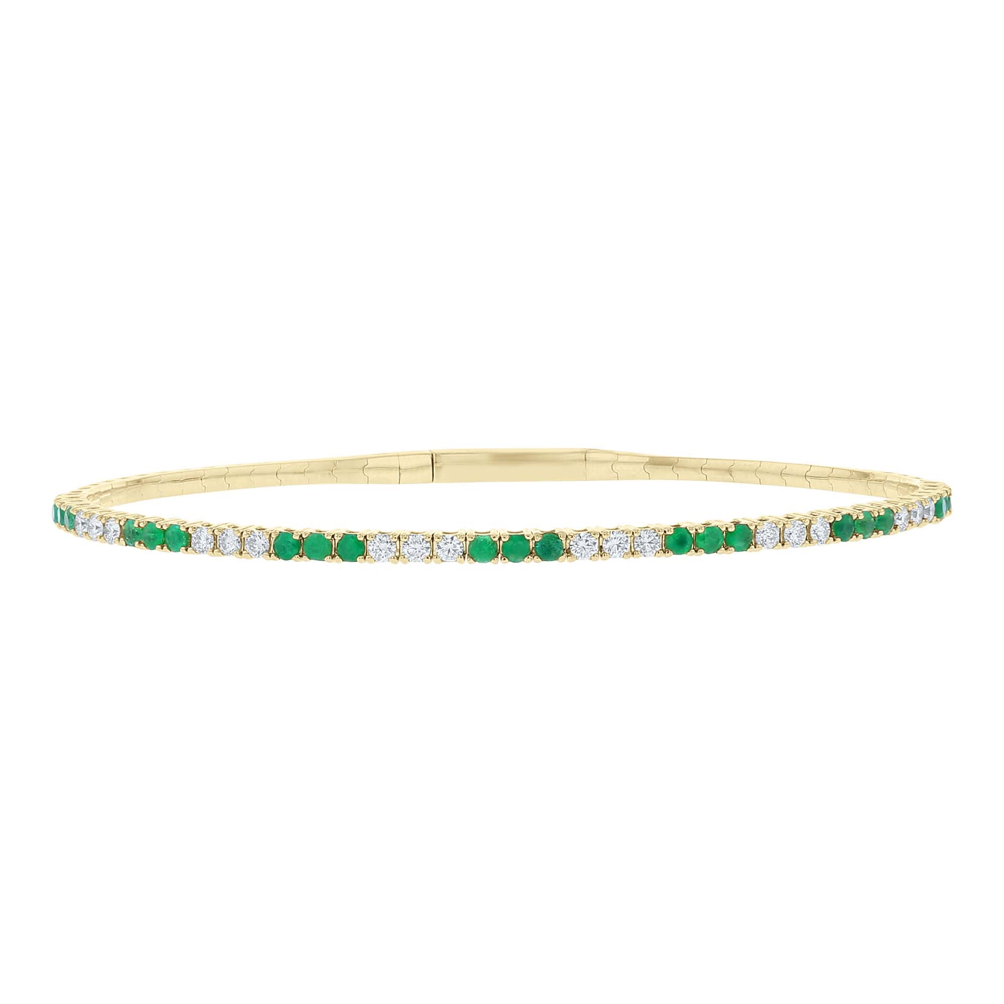 Euphoric Emerald & Diamond Bangle Bracelet