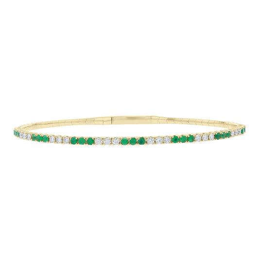 Euphoric Emerald & Diamond Bangle Bracelet