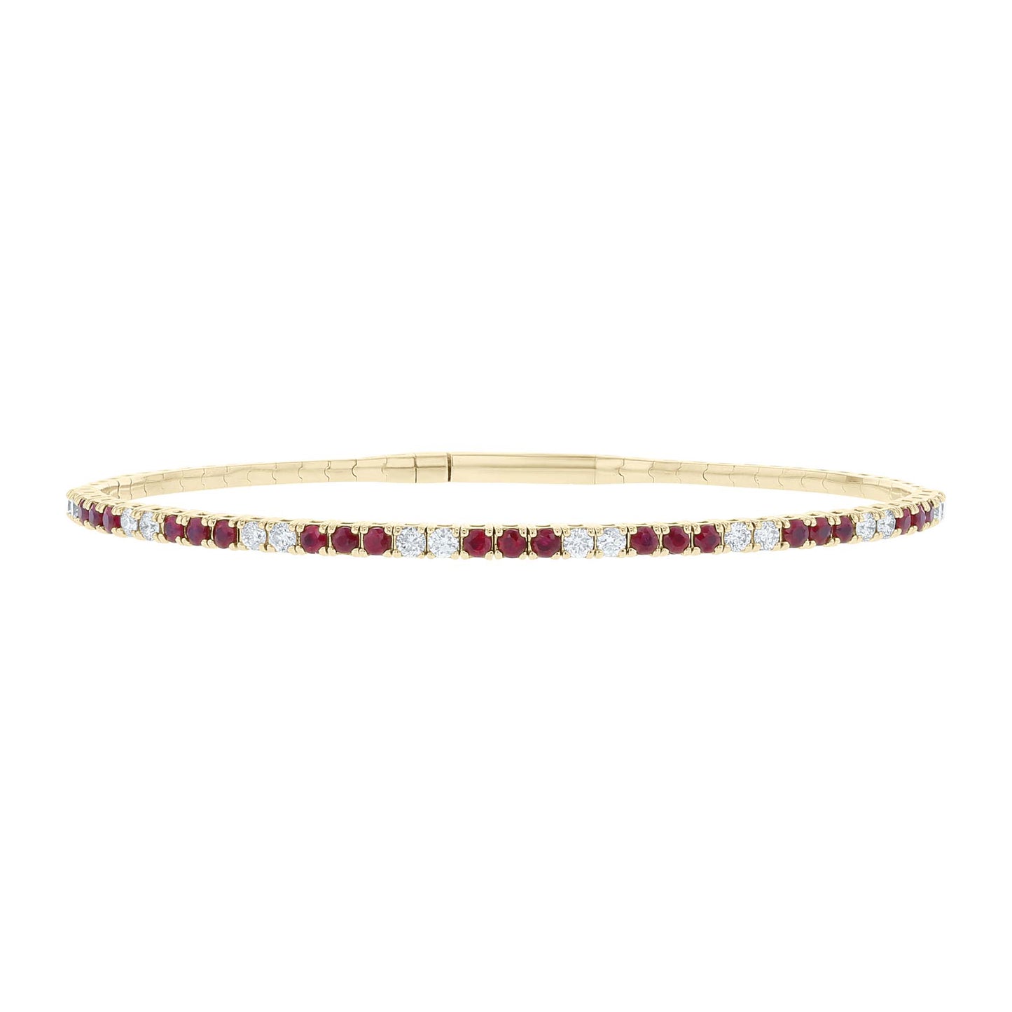 Ravishing Ruby & Diamond Bangle Bracelet