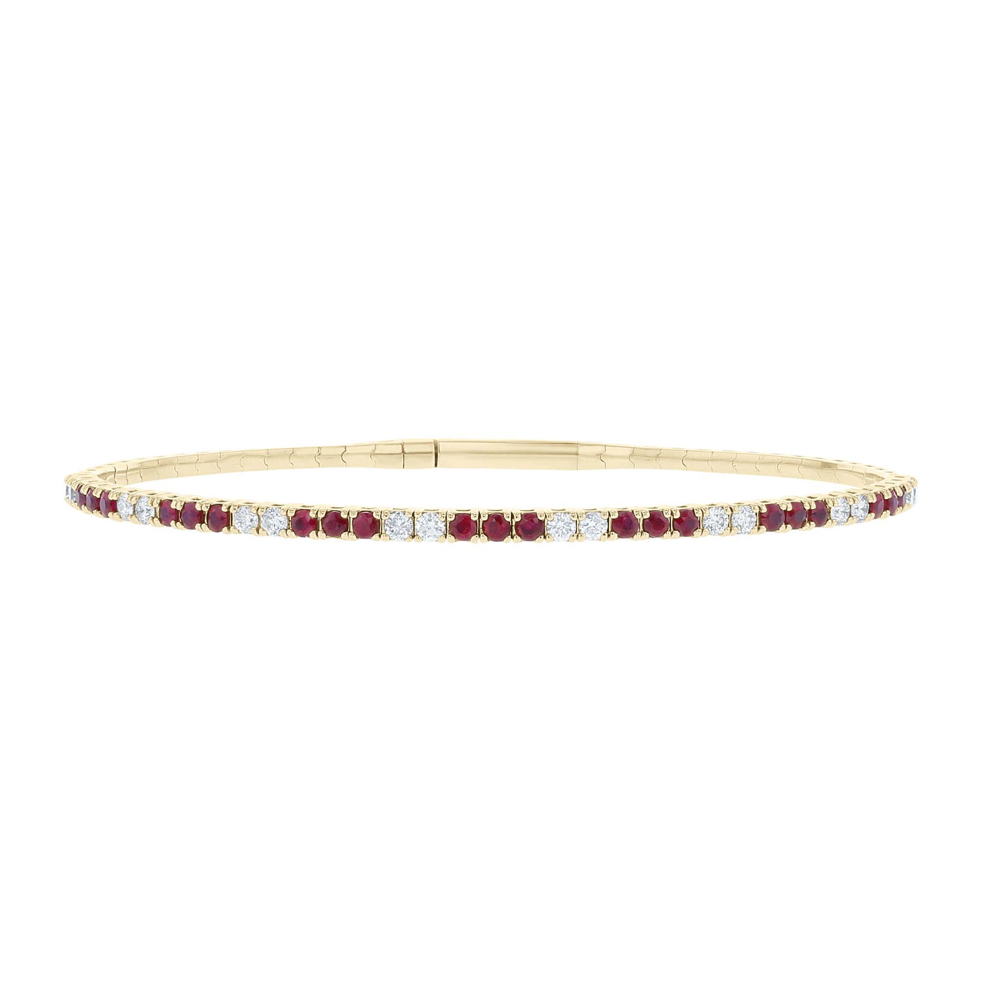 Ravishing Ruby & Diamond Bangle Bracelet