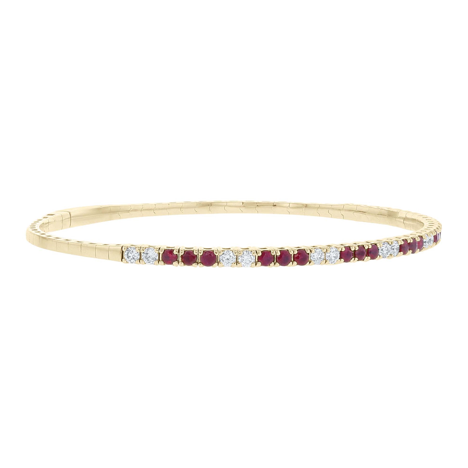 Ravishing Ruby & Diamond Bangle Bracelet