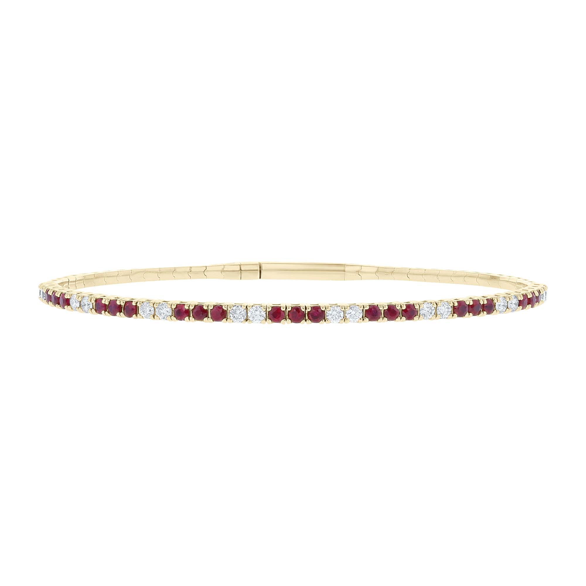 Ravishing Ruby & Diamond Bangle Bracelet