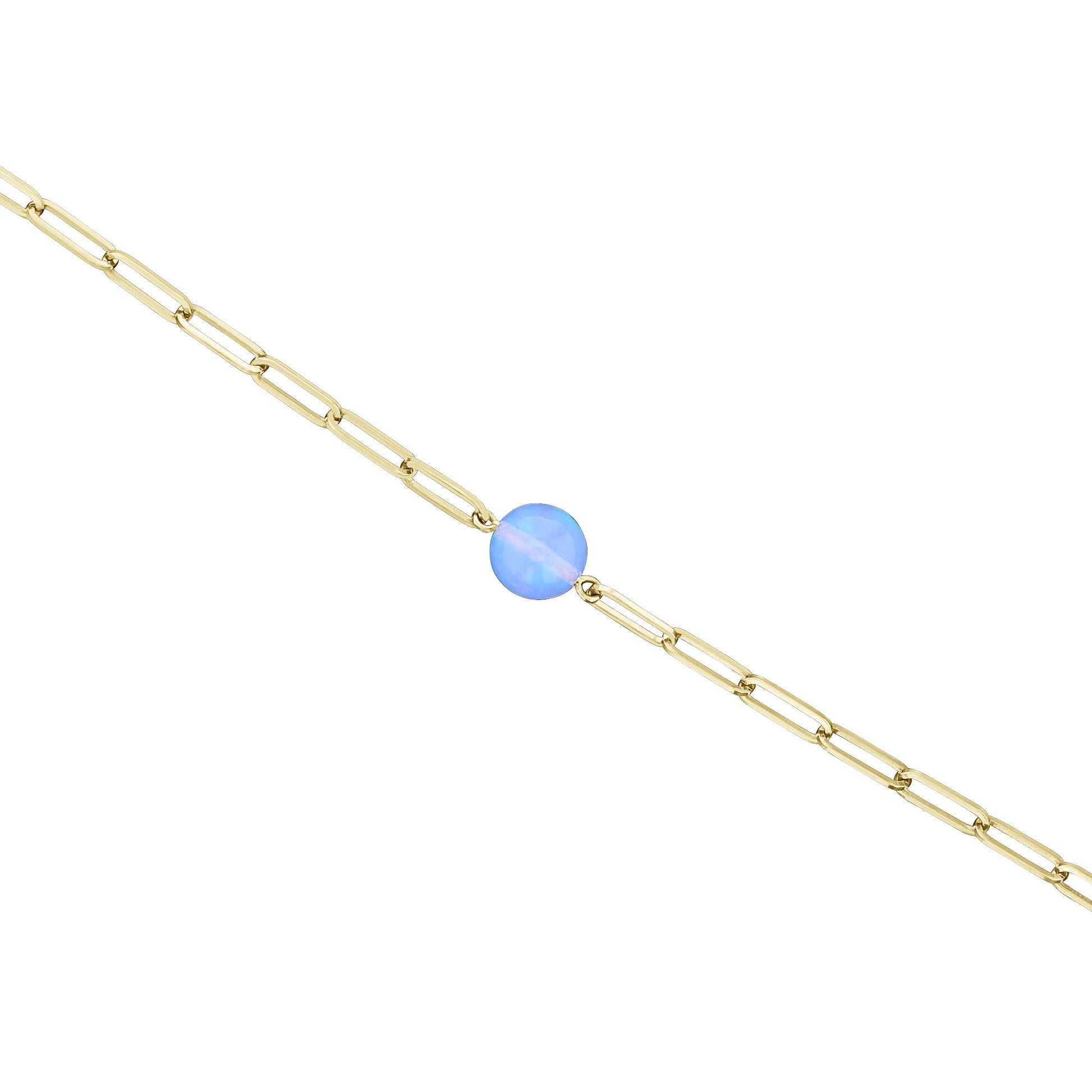 Juno Opal Paper Clip Chain Bracelet