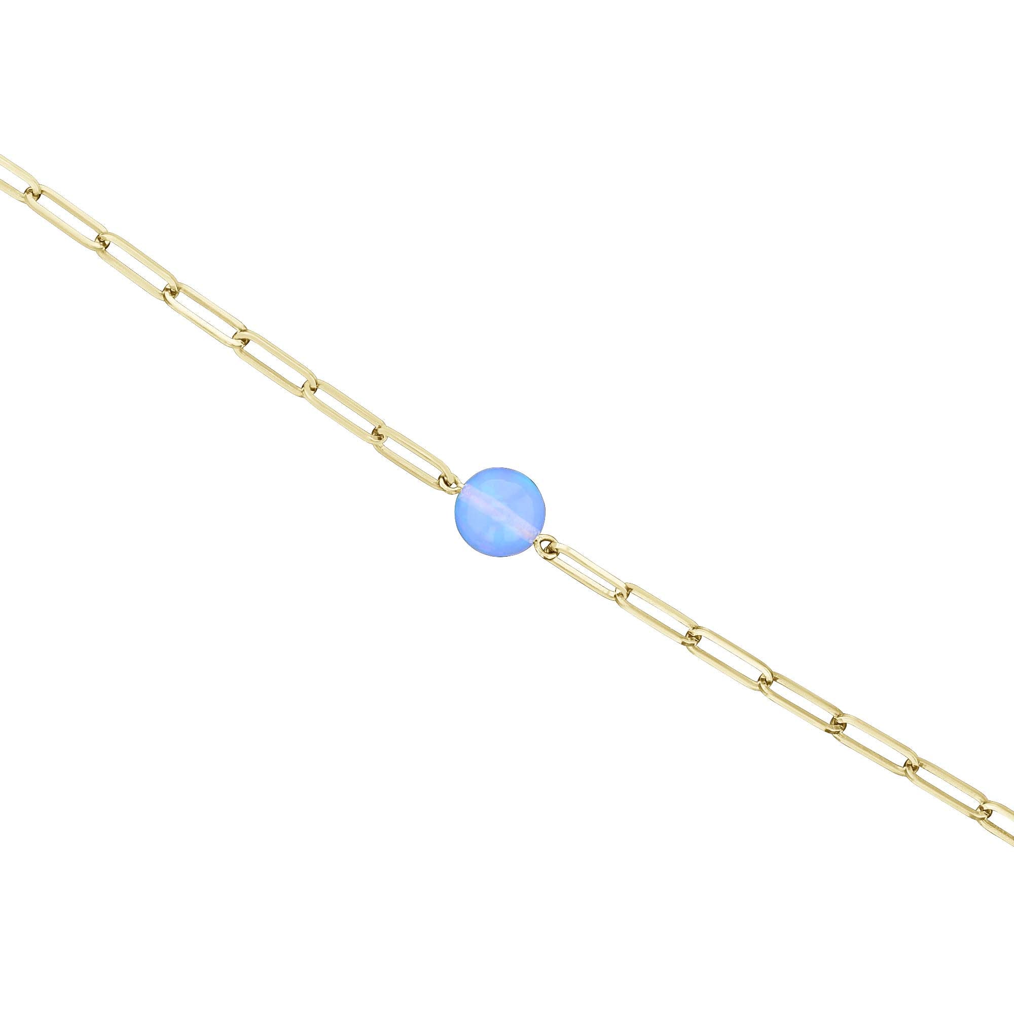 Juno Opal Paper Clip Chain Bracelet