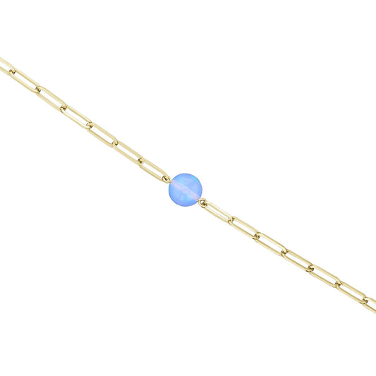 Juno Opal Paper Clip Chain Bracelet