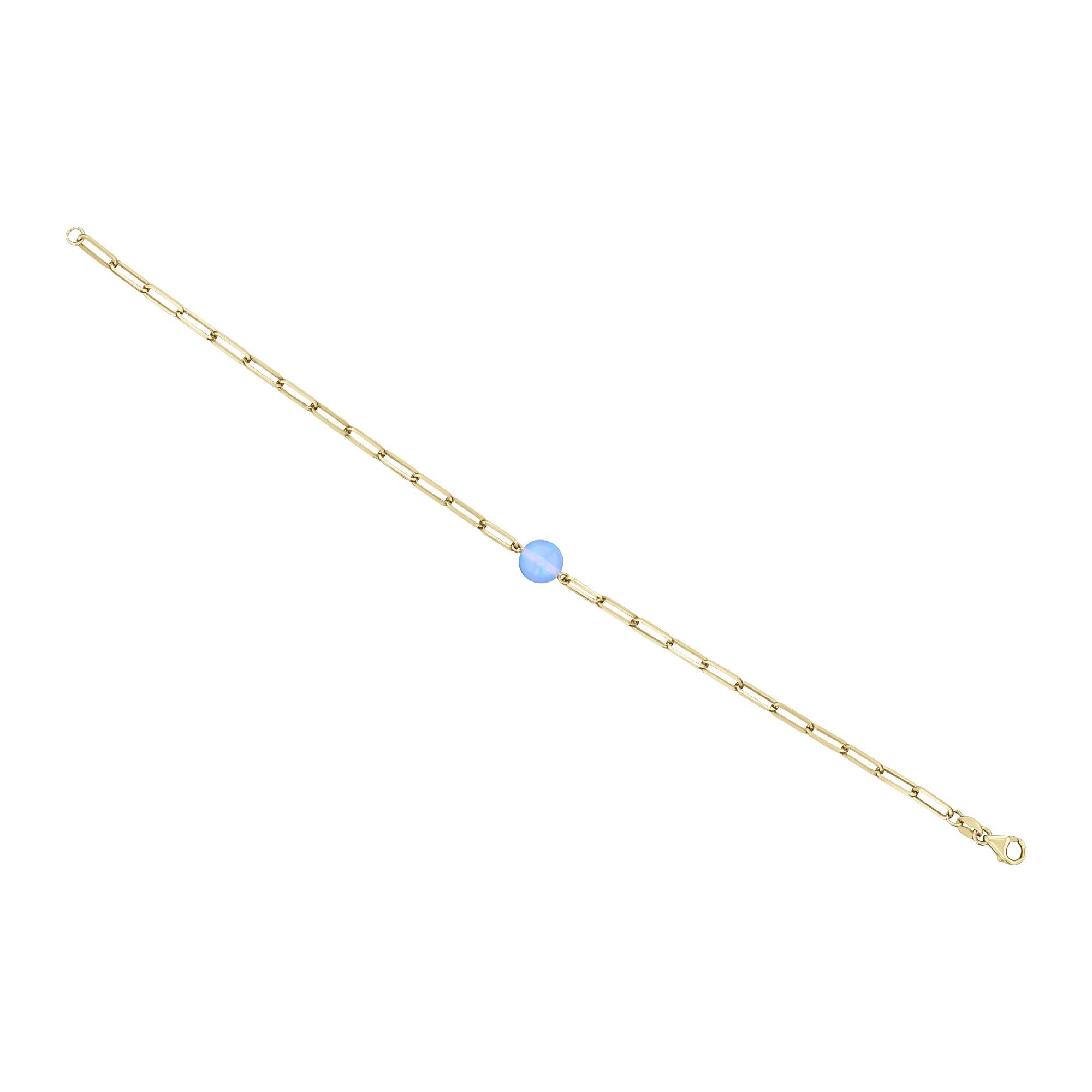 Juno Opal Paper Clip Chain Bracelet