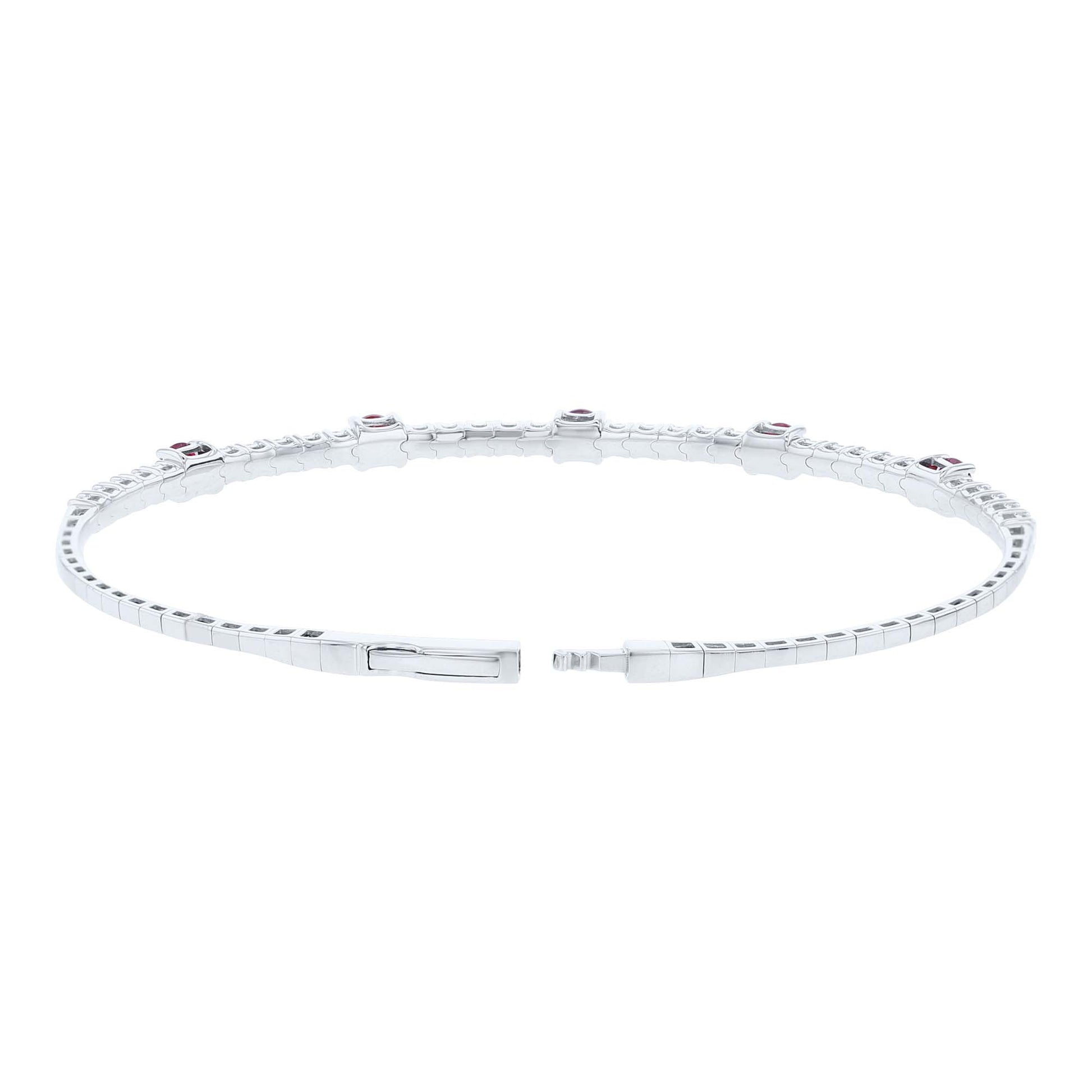 Remi Ruby & Diamond Bangle Bracelet