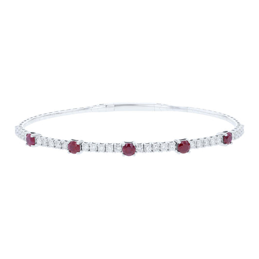 Remi Ruby & Diamond Bangle Bracelet