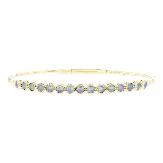 Gaia Opal Bezel Bangle Bracelet