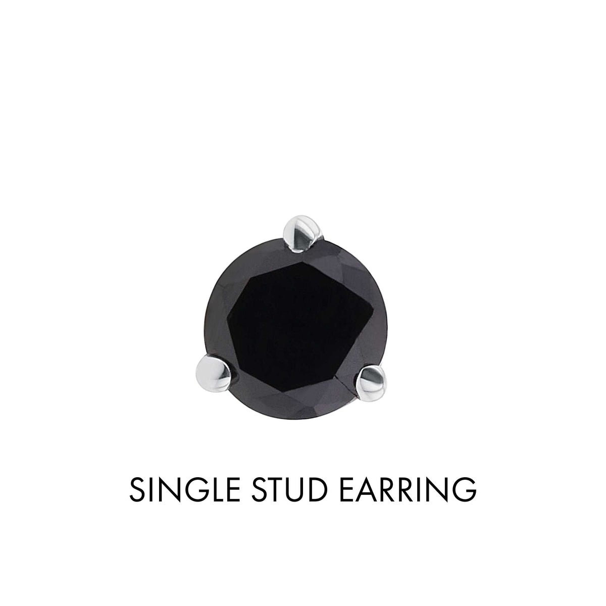 Get Naked Black Diamond Stud Earrings 1/3ctw