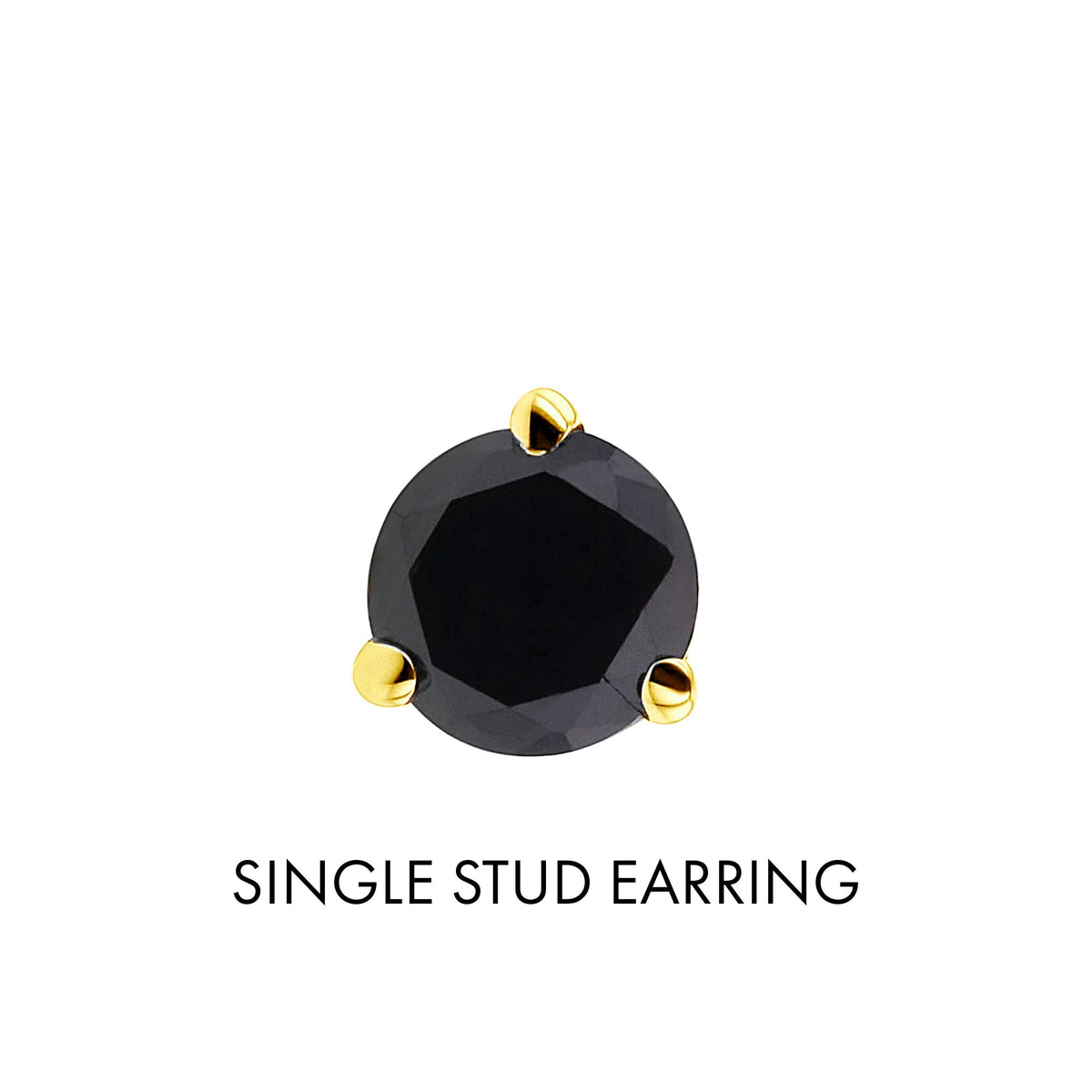 Get Naked Black Diamond Stud Earrings 1/2ctw