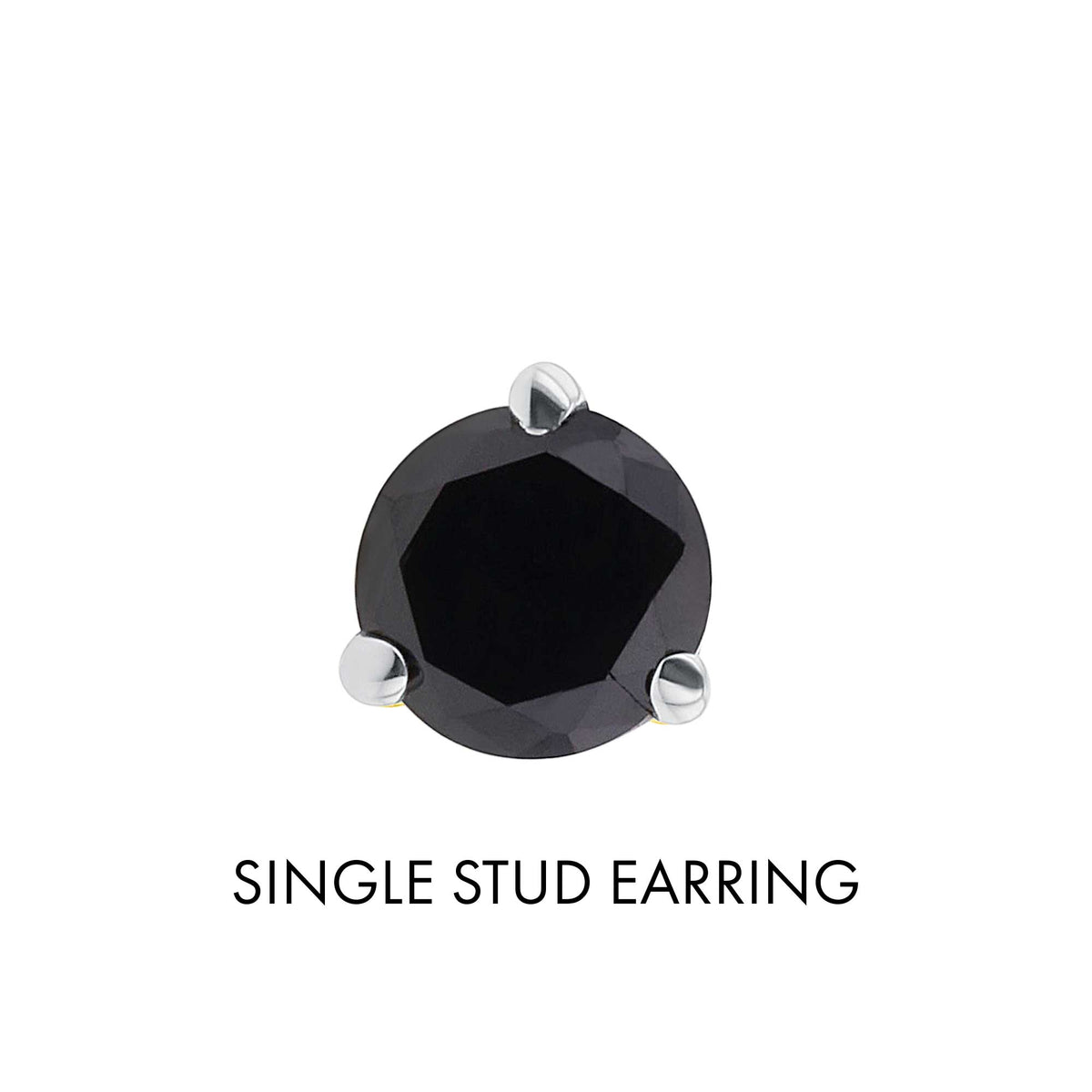 Get Naked Black Diamond Stud Earrings 1/2ctw