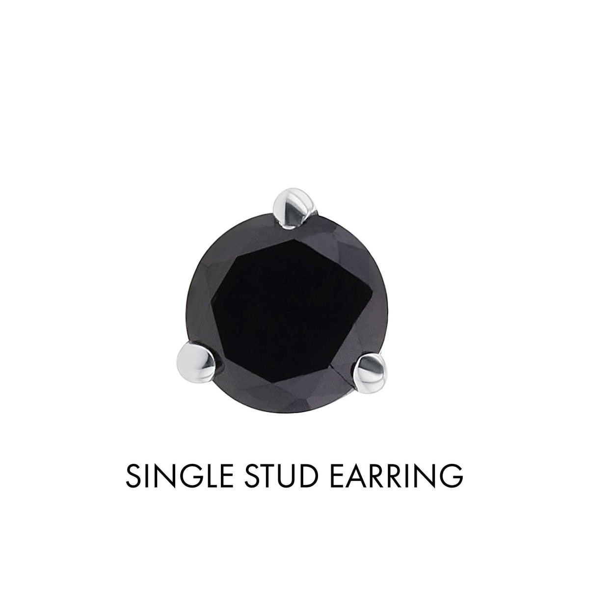 Get Naked Black Diamond Stud Earrings 1ctw