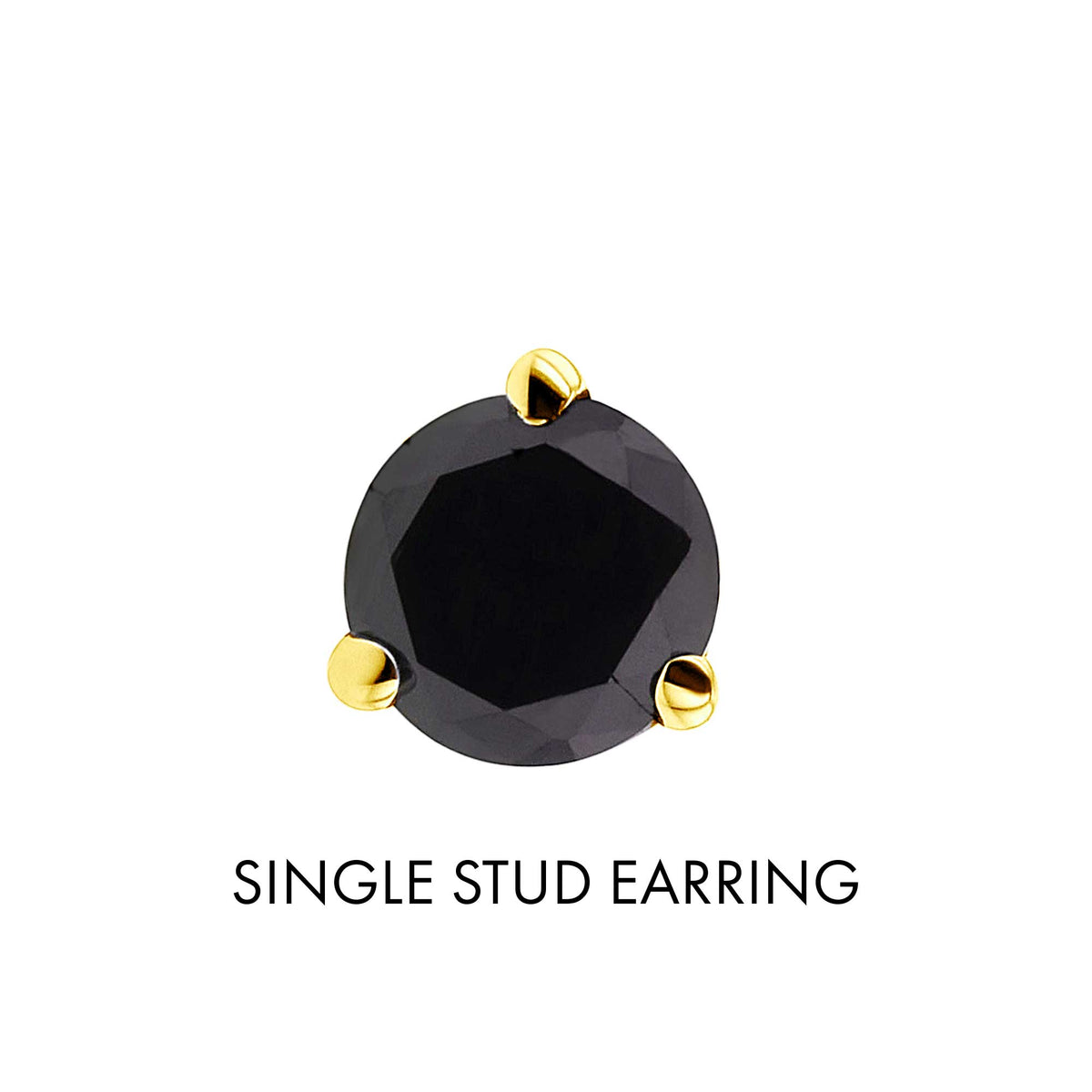 Get Naked Black Diamond Stud Earrings 1ctw