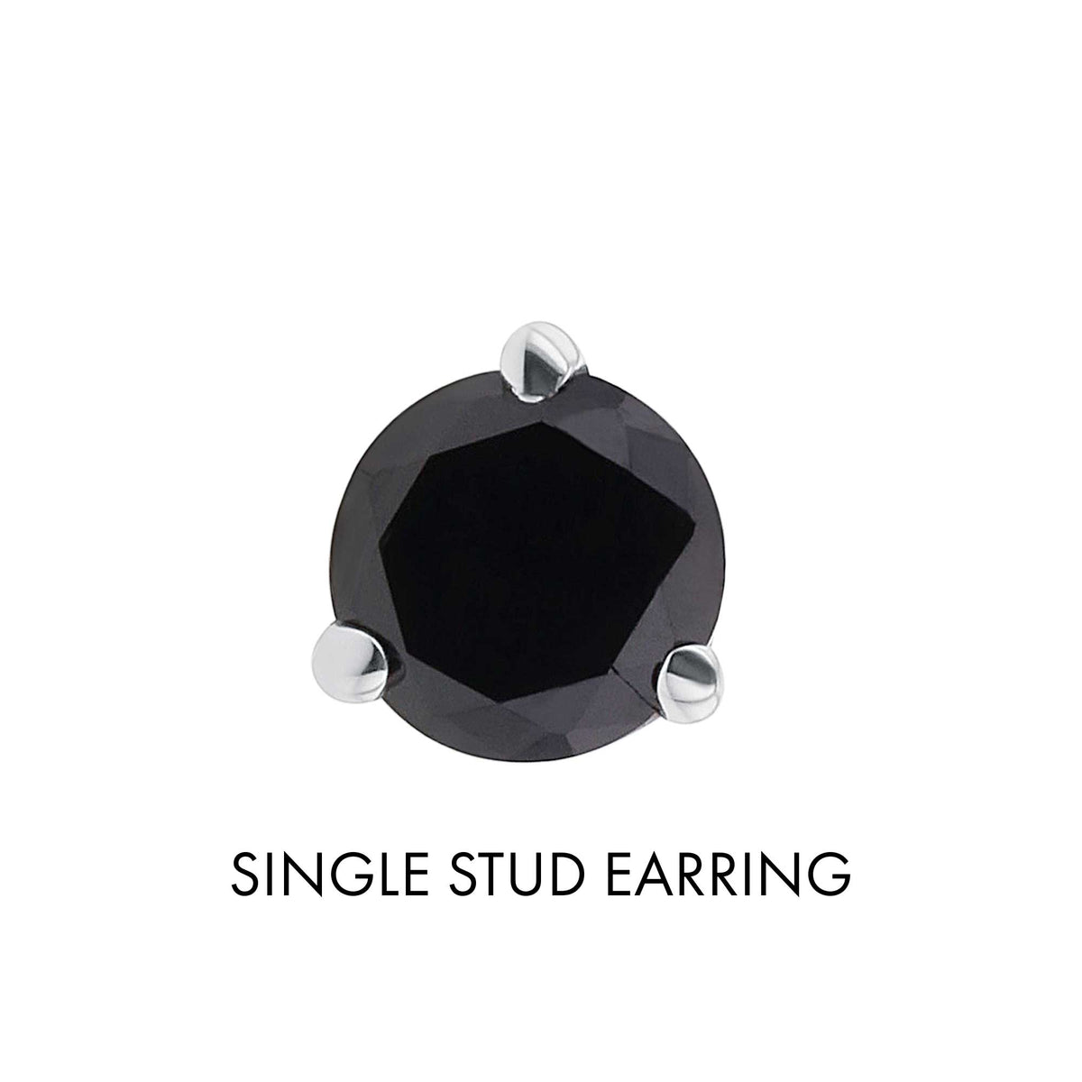 Get Naked Black Diamond Stud Earrings 1 1/2ctw