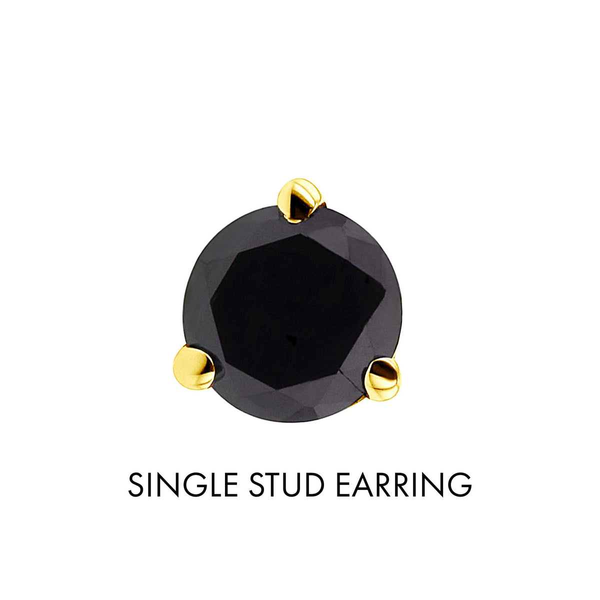 Get Naked Black Diamond Stud Earrings 1 1/2ctw
