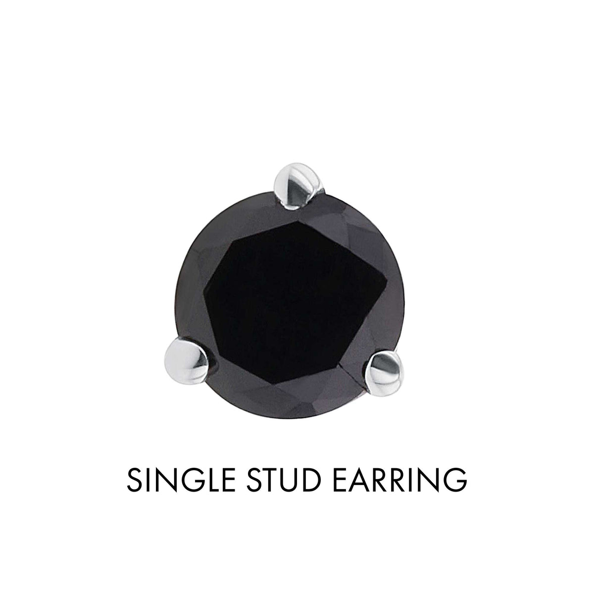 Get Naked Black Diamond Stud Earrings 2ctw