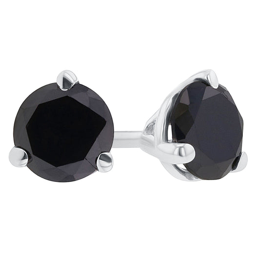 Get Naked Black Diamond Stud Earrings 2ctw