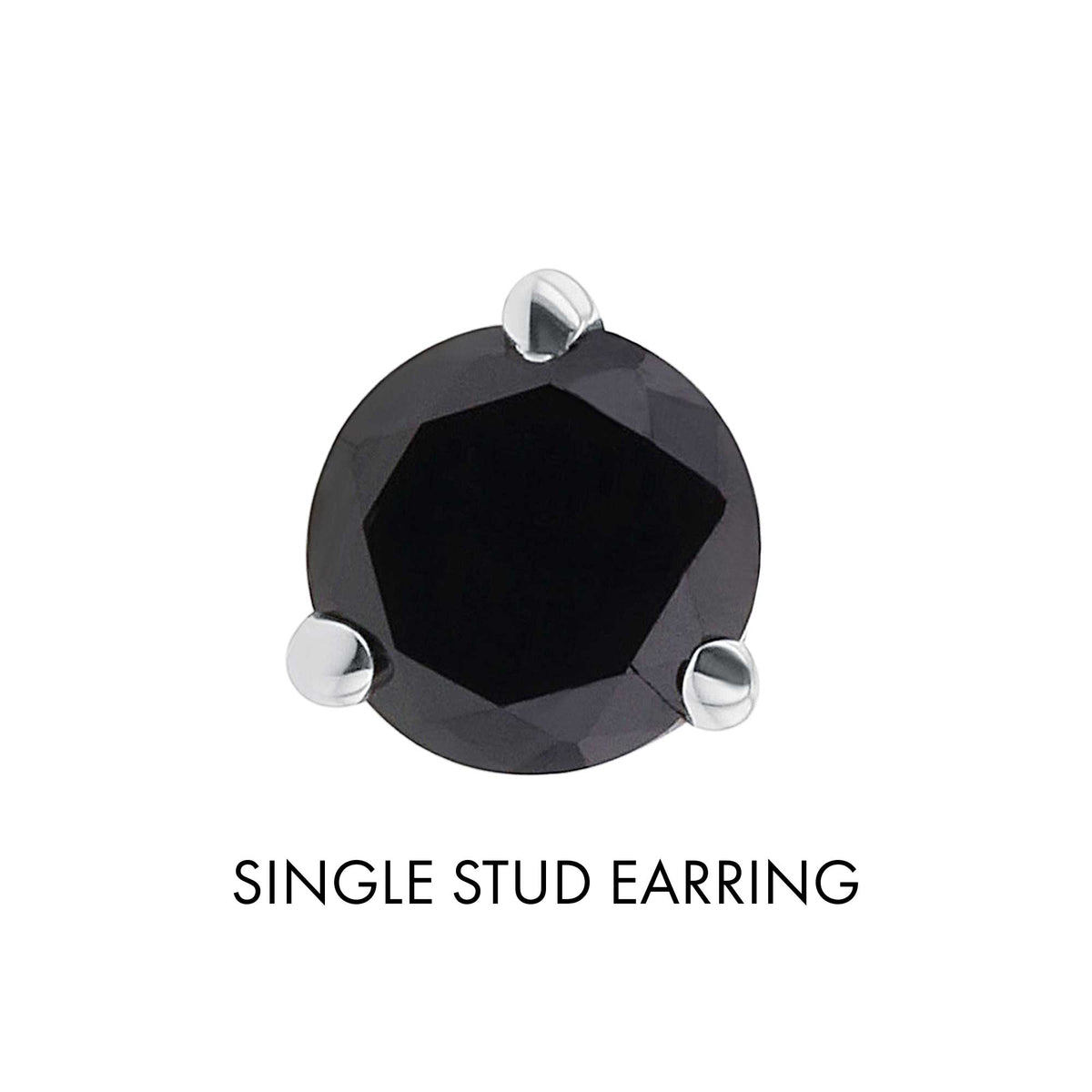 Get Naked Black Diamond Stud Earrings 3ctw