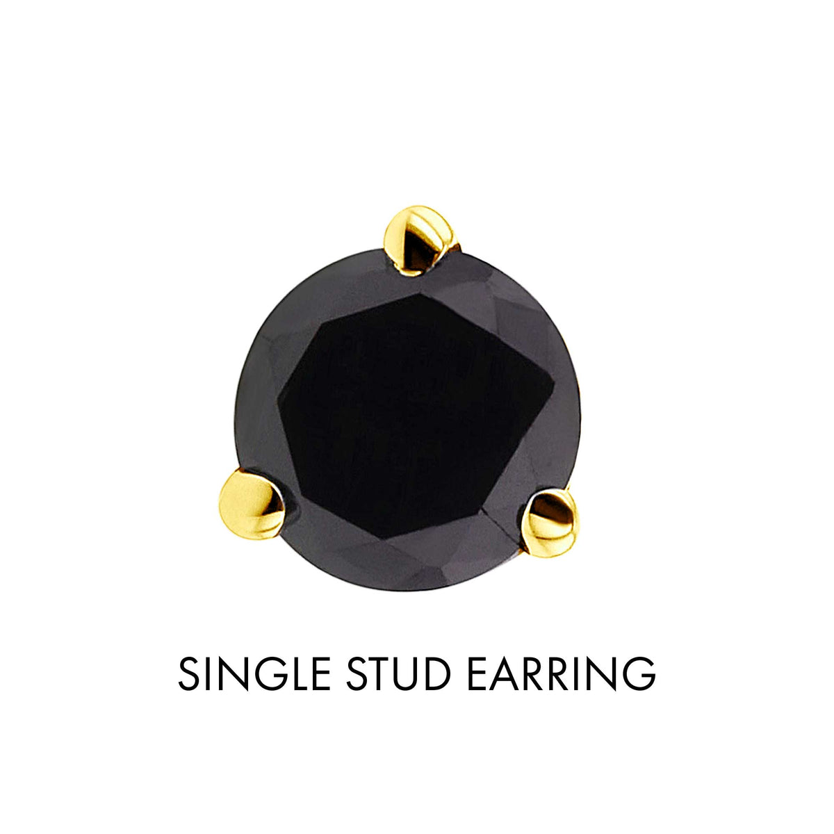 Get Naked Black Diamond Stud Earrings 3ctw