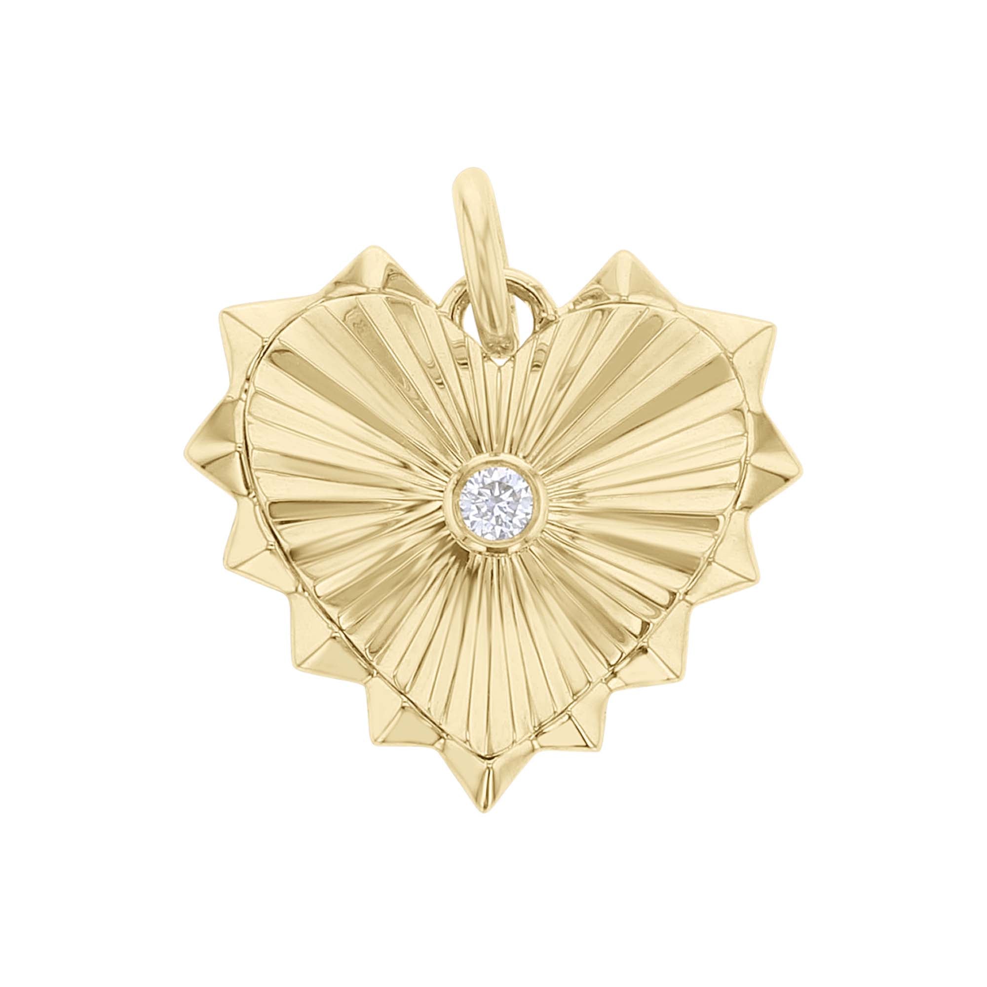 Heart of Gold Diamond Charm