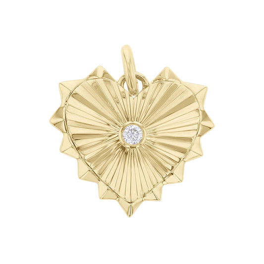 Heart of Gold Diamond Charm