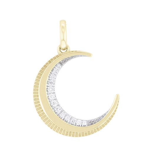 Celestial Crescent Moon Diamond Charm