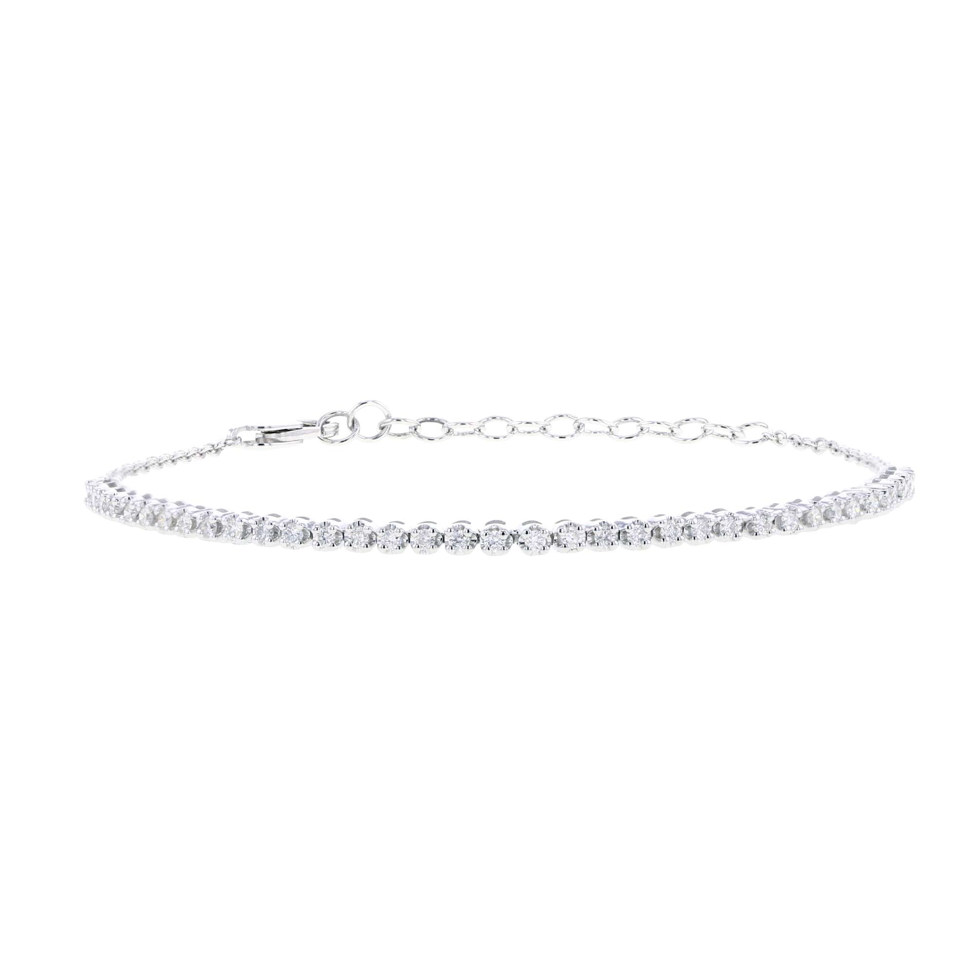 Sterling Silver Delicate Tennis Bracelet Created with Swarovski Zircon –  David Deyong