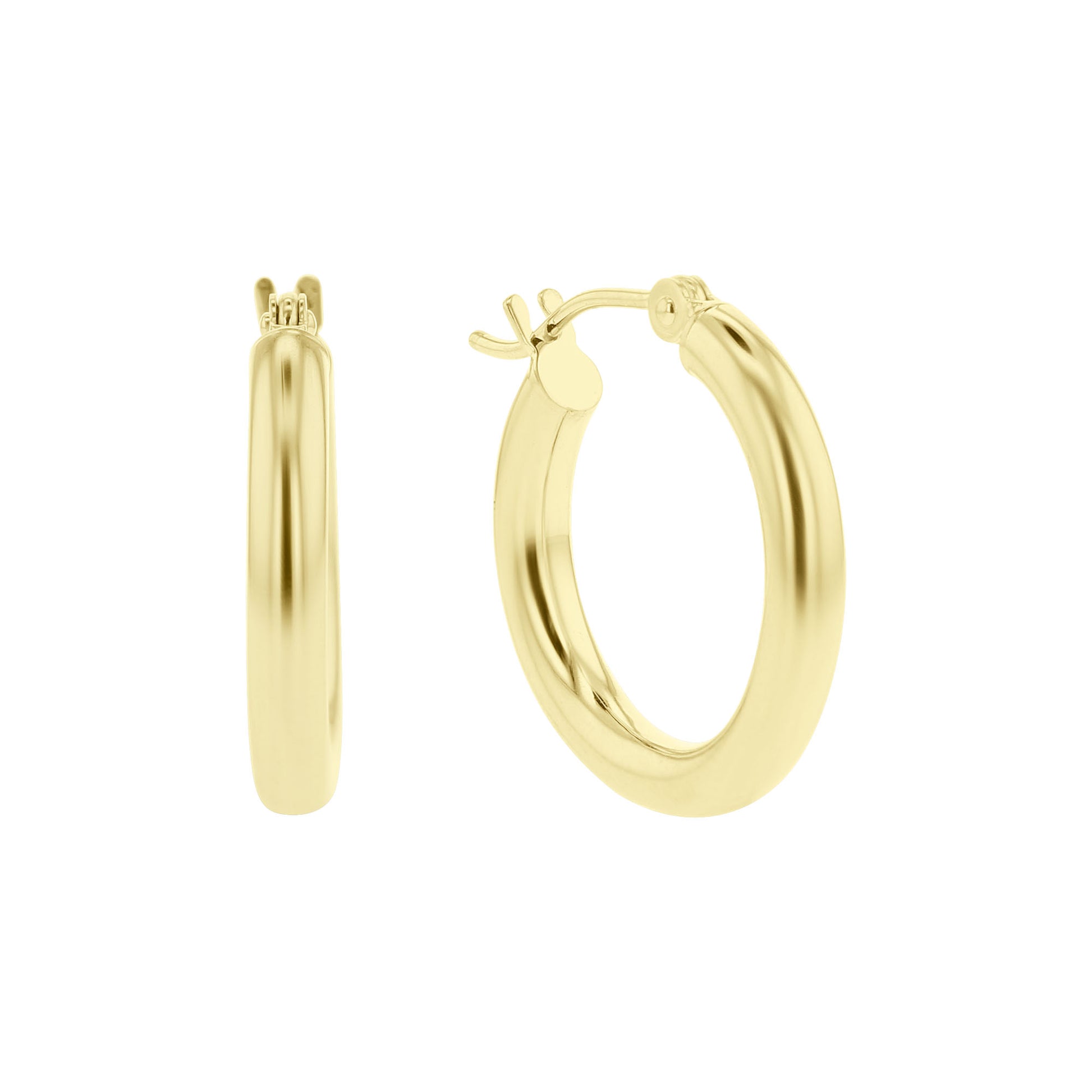 Classic Gold Hoop Earrings - 3x20mm