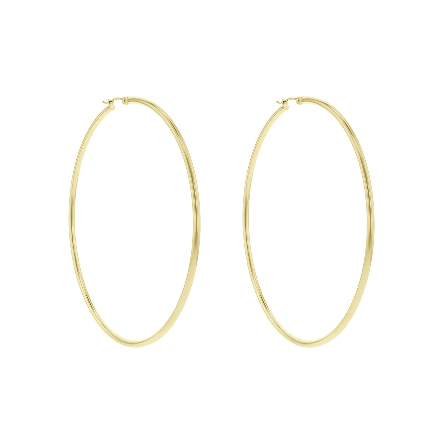 Classic Gold Hoop Earrings - 2x70MM